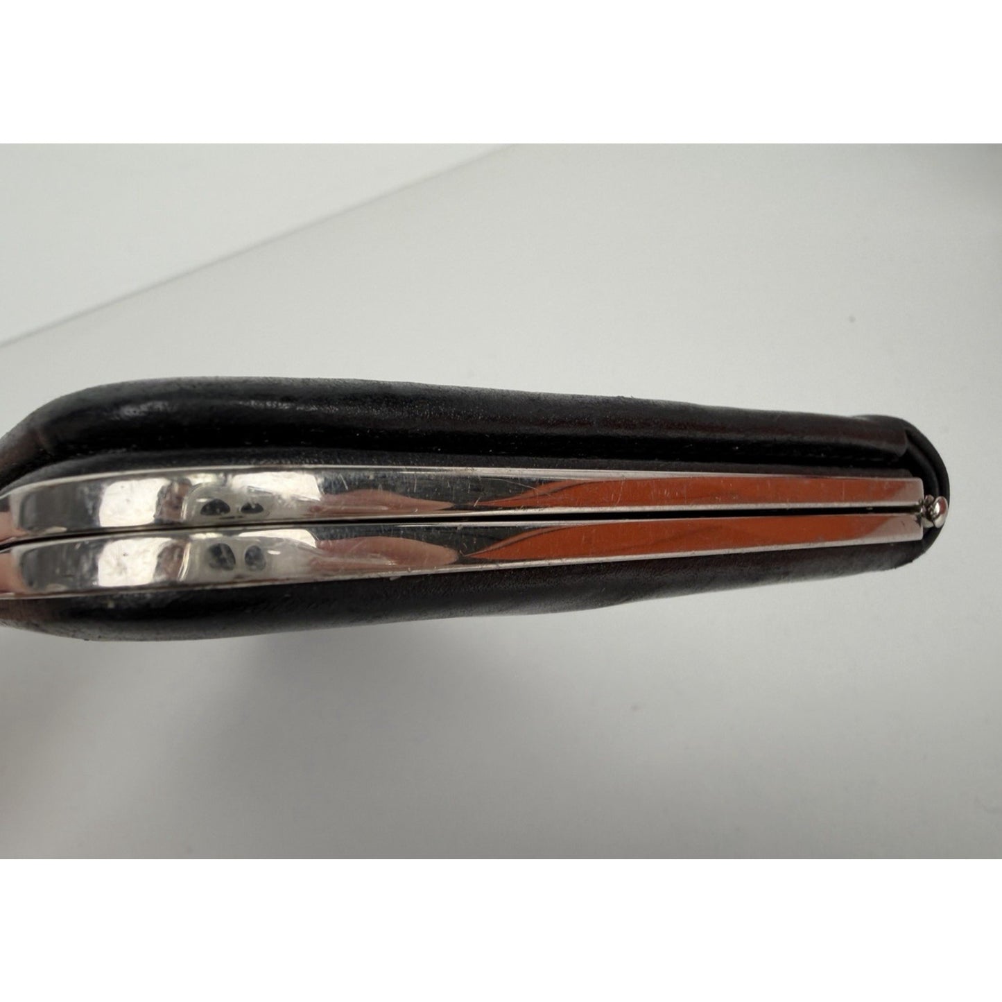The Row Black Leather Minaudiere Women Clutch B4
