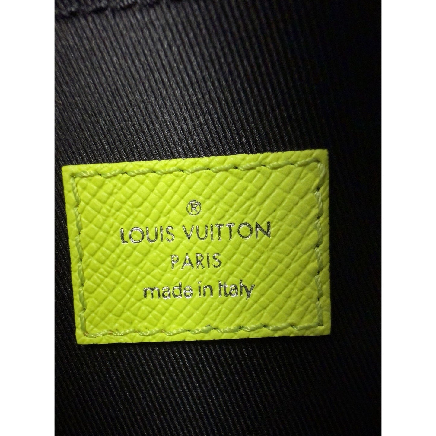 Louis Vuitton Outdoor Messenger Taiga in Neon Yellow Color Microchipped D9