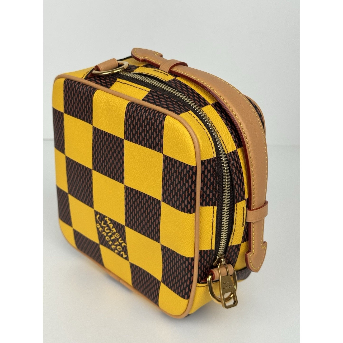 Louis Vuitton Damier Pop Chess Messenger Jaune Mat Yellow Bag