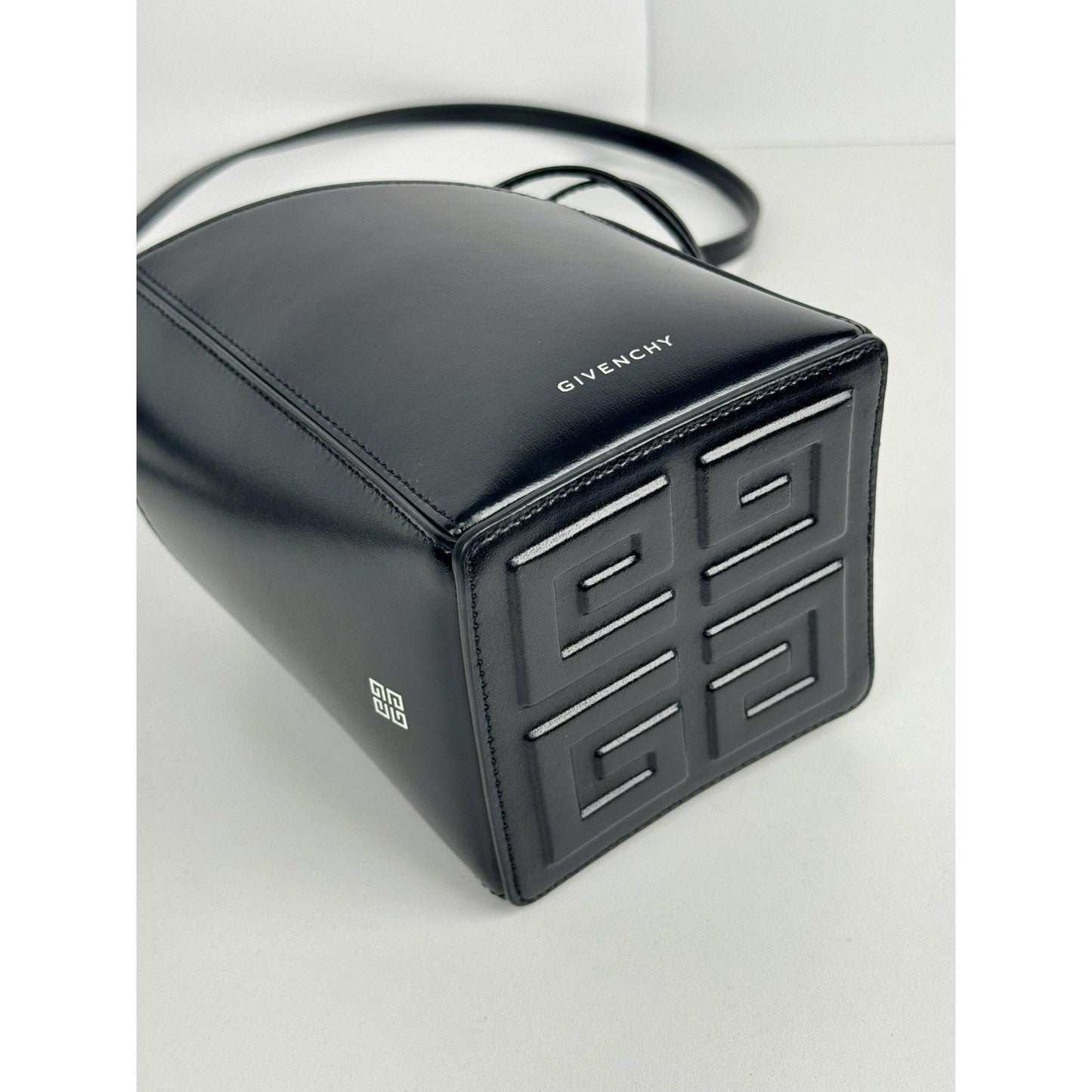 Givenchy Antigona Stretch Mini Top Handle Bag Black Box Leather