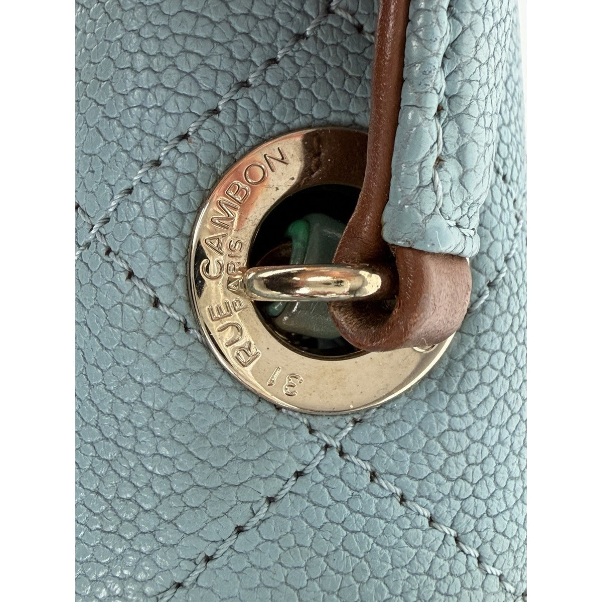 Chanel Paris-Cuba Medium Top Handle Shoulder Bag in Blue Caviar Leather 2017 D4