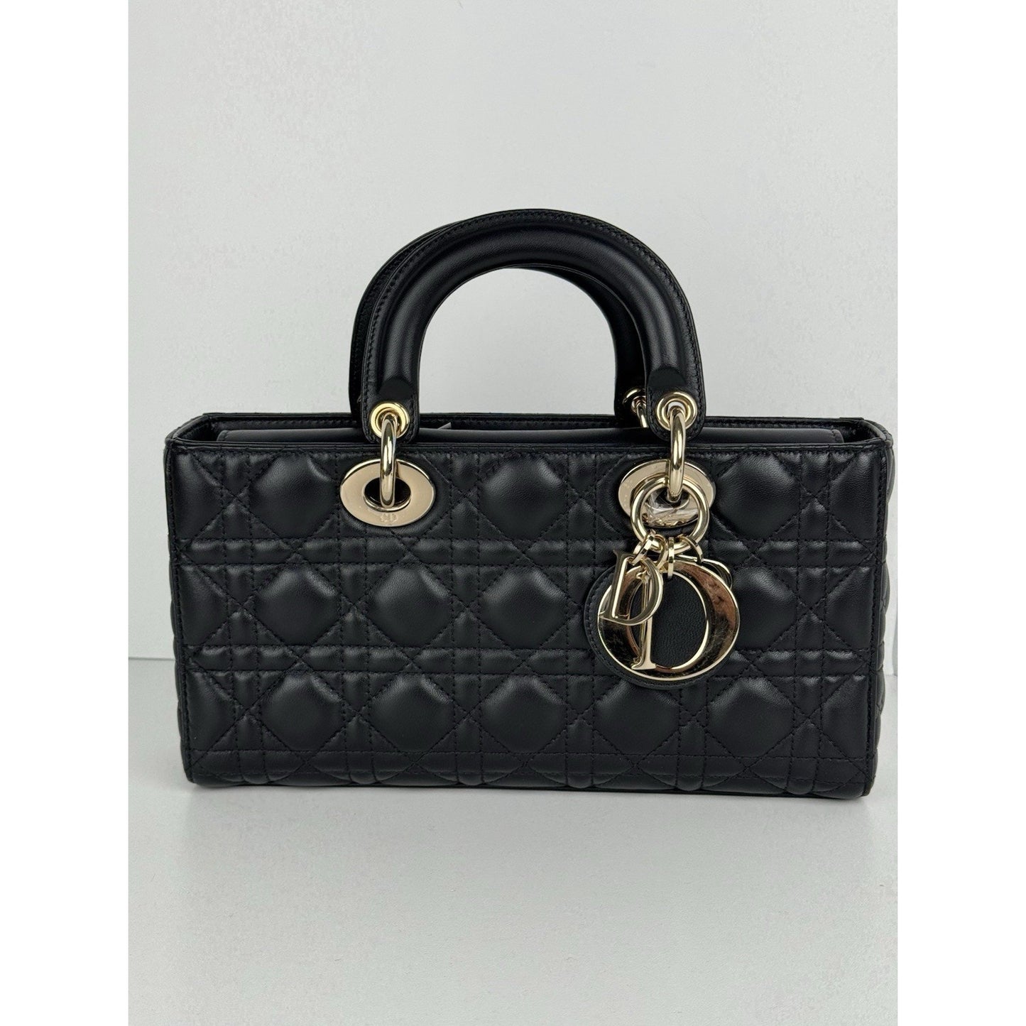 Dior Medium Lady D-Joy Black Quilted Leather Shoulder Bag D-1