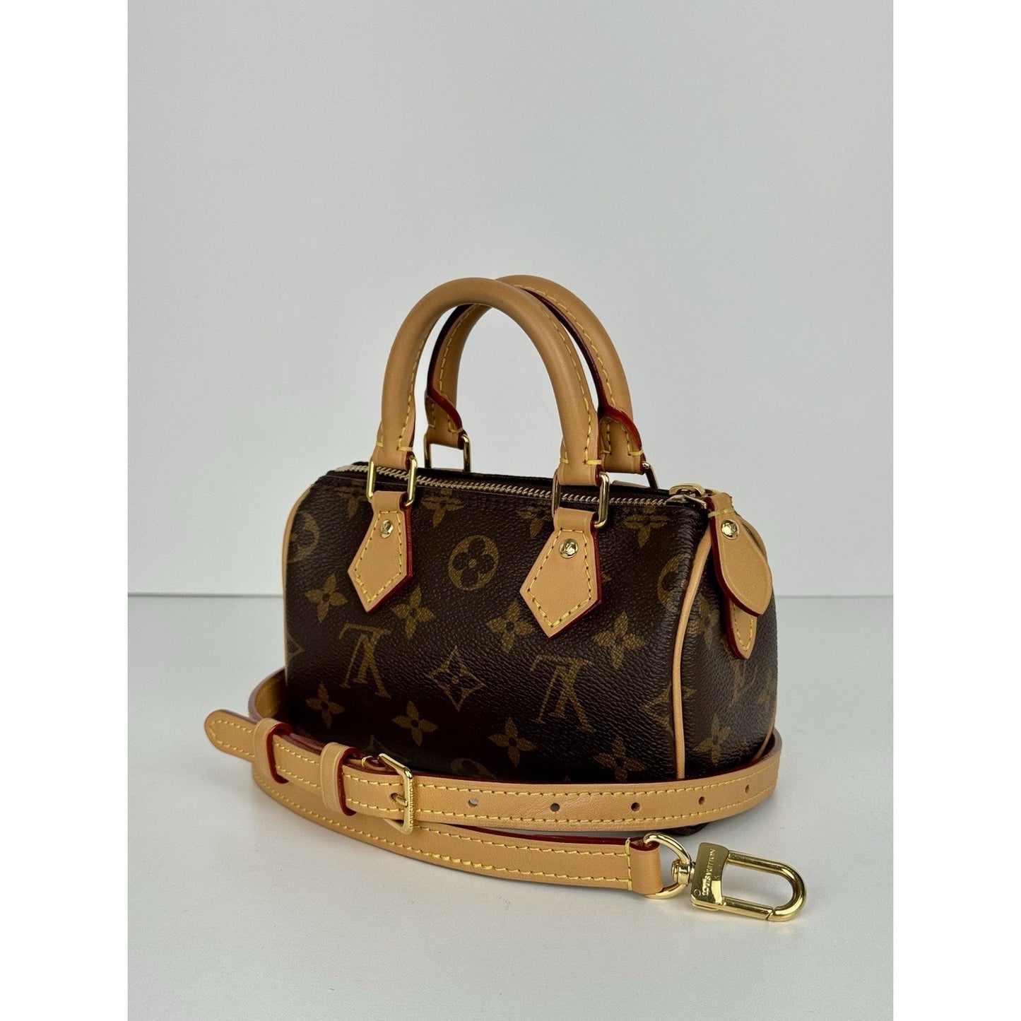 Louis Vuitton Nano Speedy Monogram Canvas Handbag