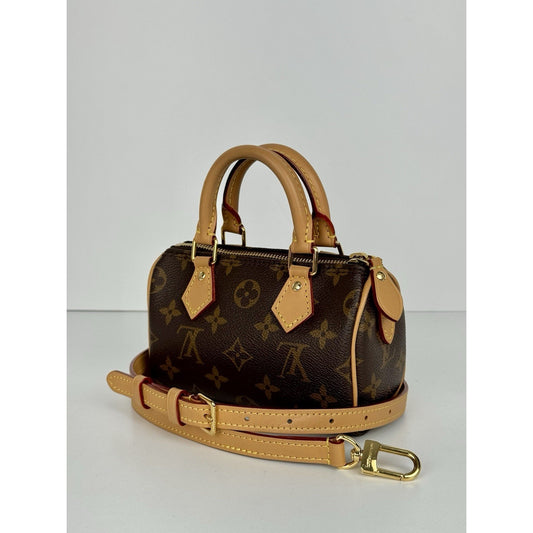 Louis Vuitton Nano Speedy Monogram Canvas Handbag