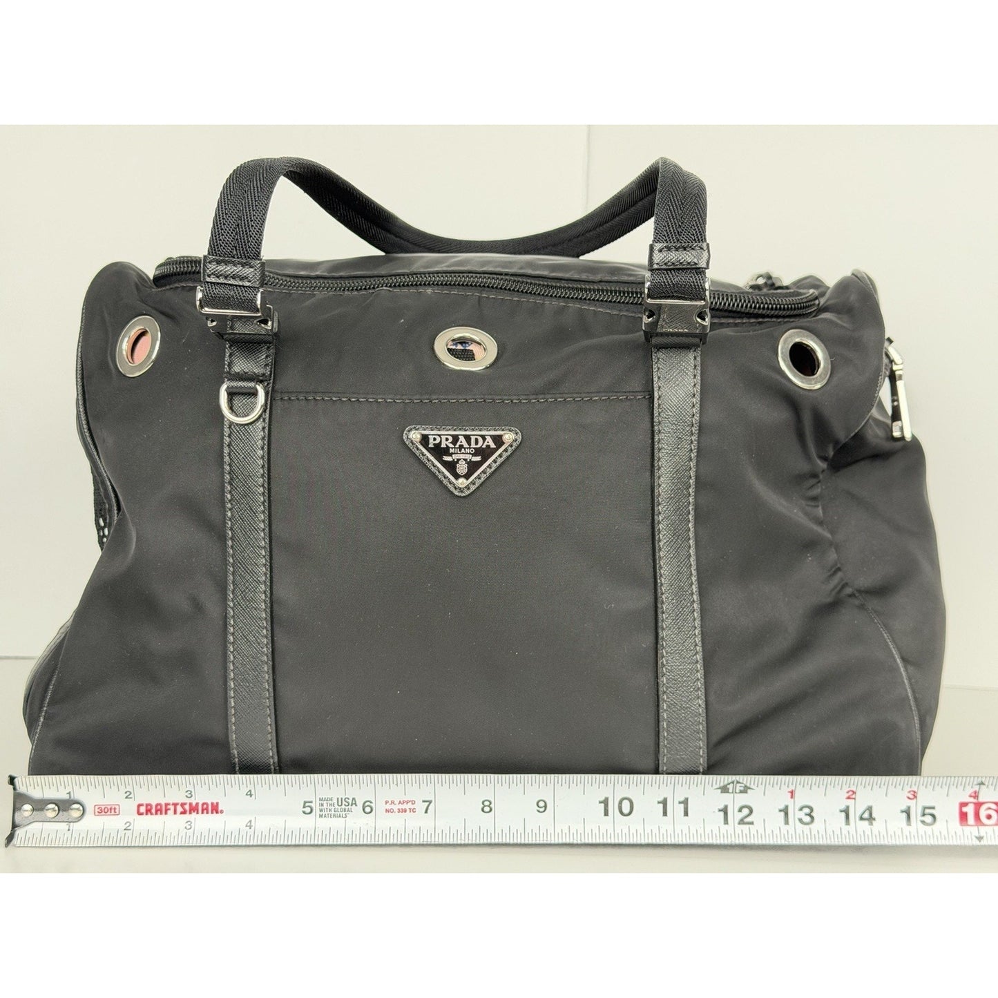Prada Re-Nylon and Saffiano Leather Pet Carrier S05