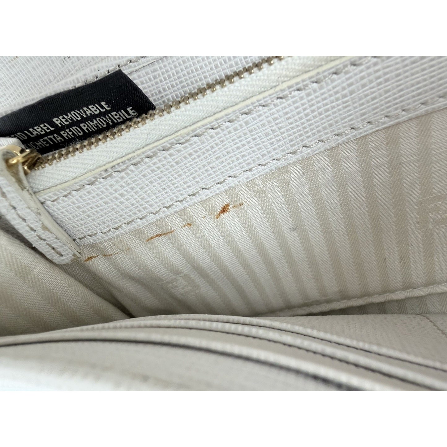 Fendi Envelope Long Wallet in White and Black Leather