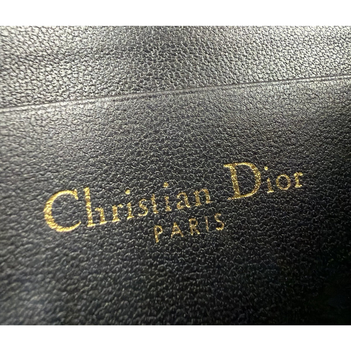 Christian Dior Caro Box Shoulder Bag in Black Quilted Macrocannage Leather E2