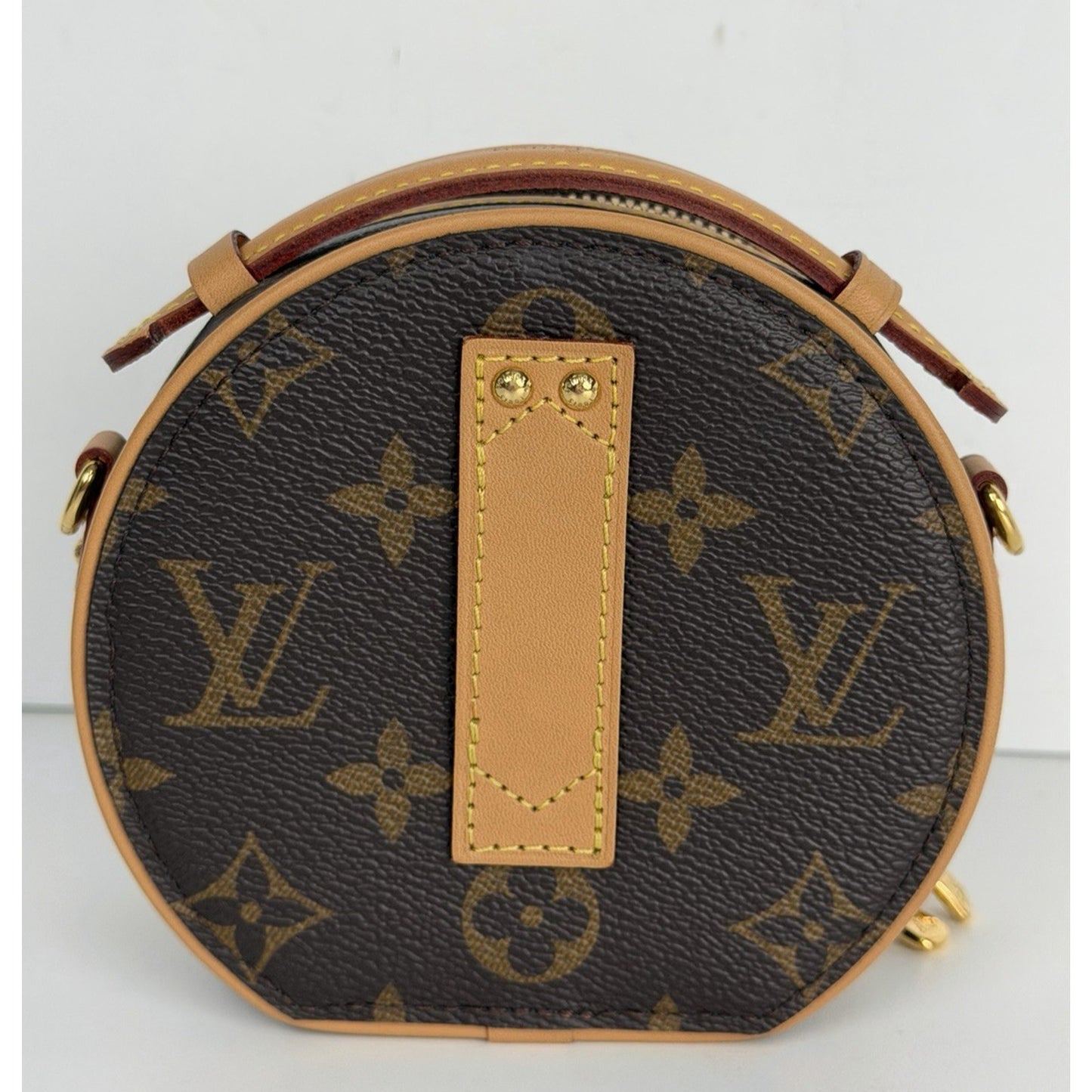Louis Vuitton Mini Boite Chapeau Monogram Coated Canvas&Leather Name Tag NFC B5