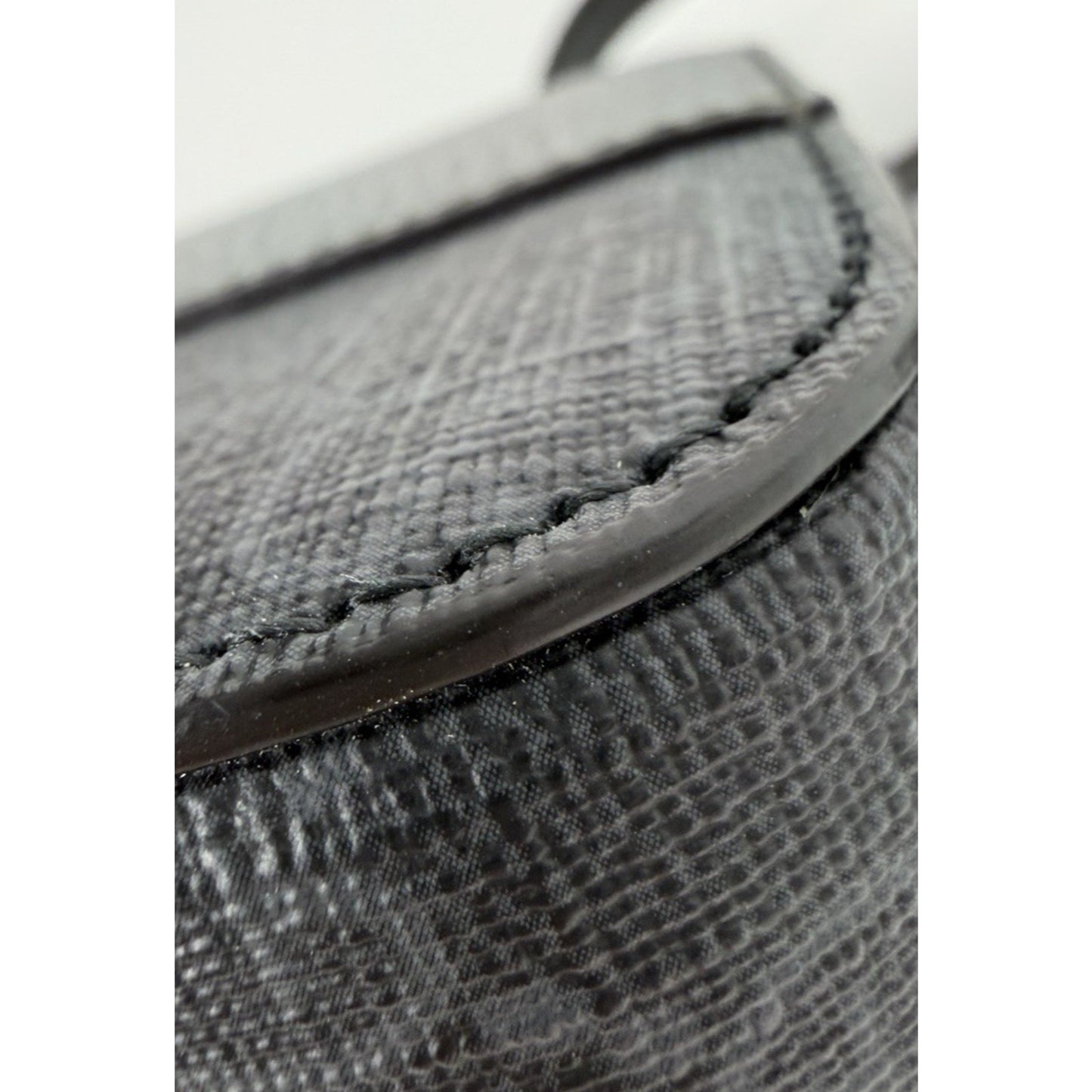 Gucci GG Supreme Interlocking G Shoulder Bag Grey Canvas&Black Leather Trim S17