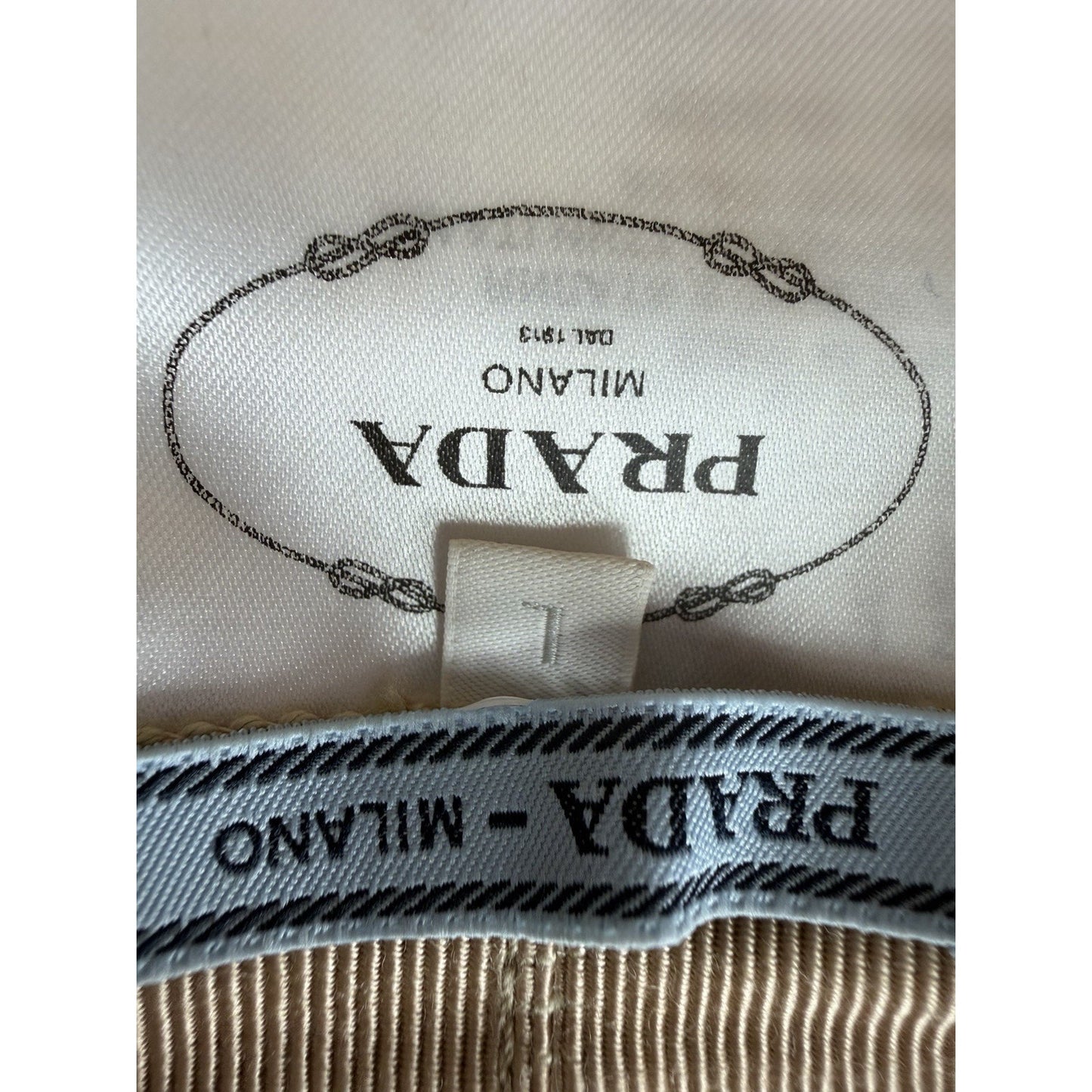 Prada Re-Nylon Bucket Hat L Pink & Metal Triangle Logo K3