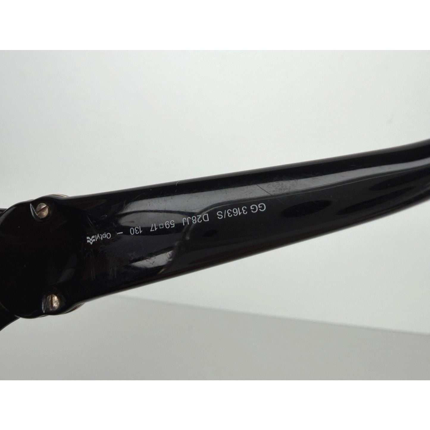 Gucci GG 3163/S Square Sunglasses in Black Glossy Acetate and Gradient Lenses