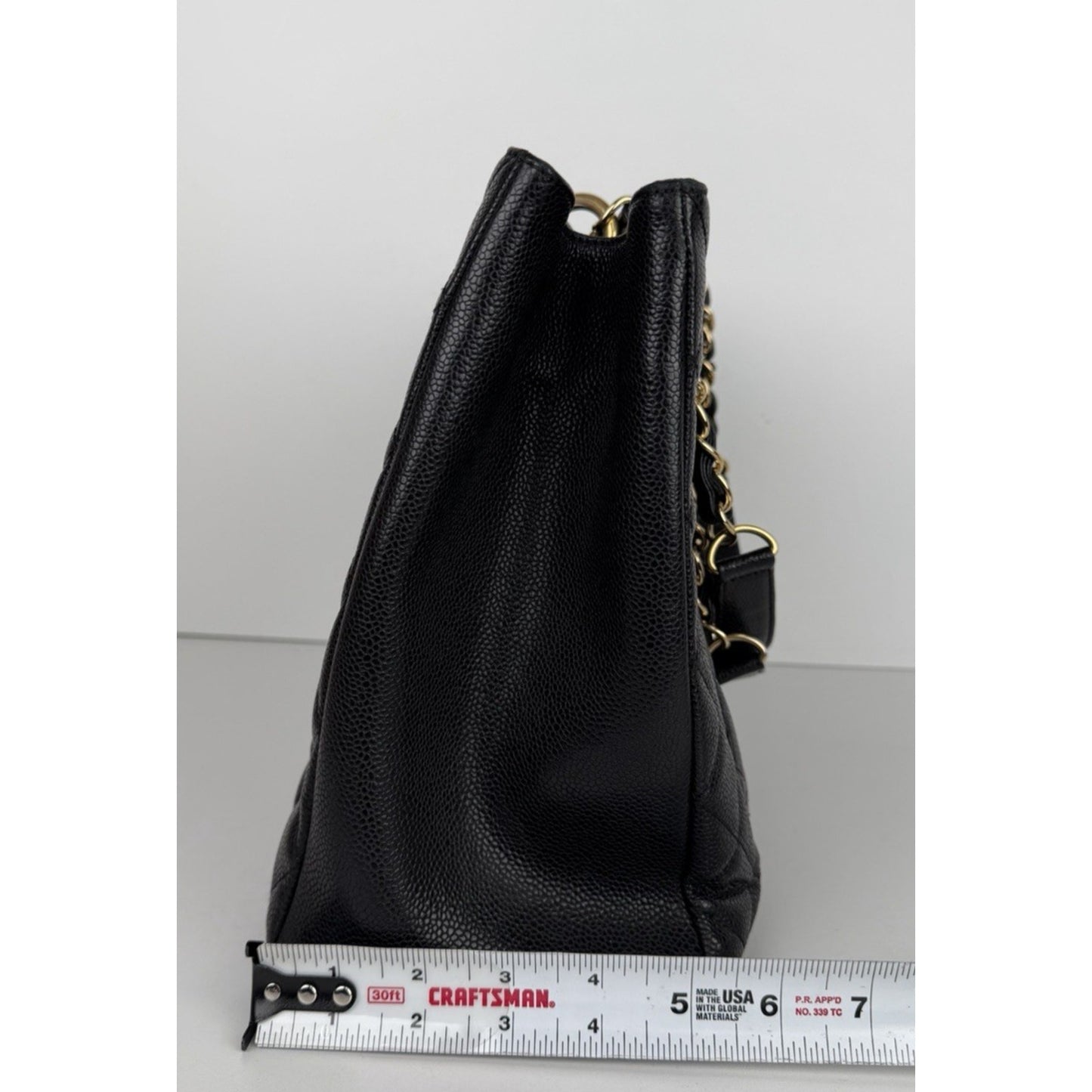 Chanel Grand Shopping Tote XL Bag in Black Quilted Caviar Leather 2013 D6