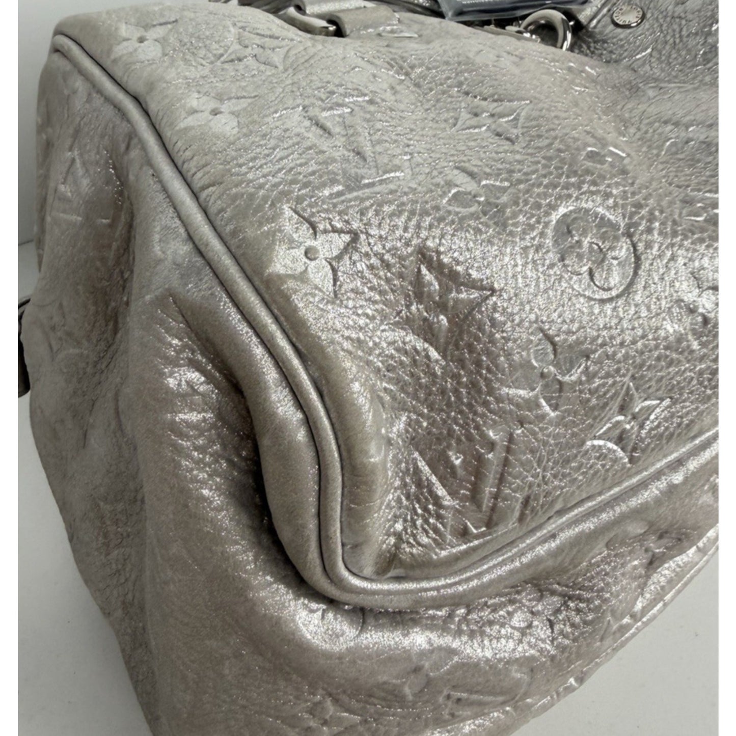 Louis Vuitton Silver Monogram Shimmer Comete Bag in Genuine Leather 2008 S