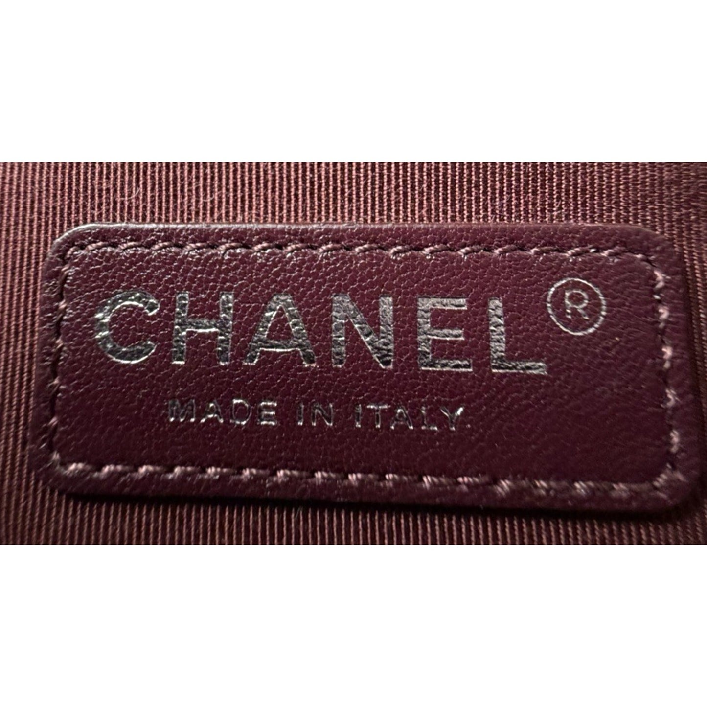 Chanel Old Medium Boy Bag in Burgundy Velvet with Ruthenium Hardware 2014 C-2