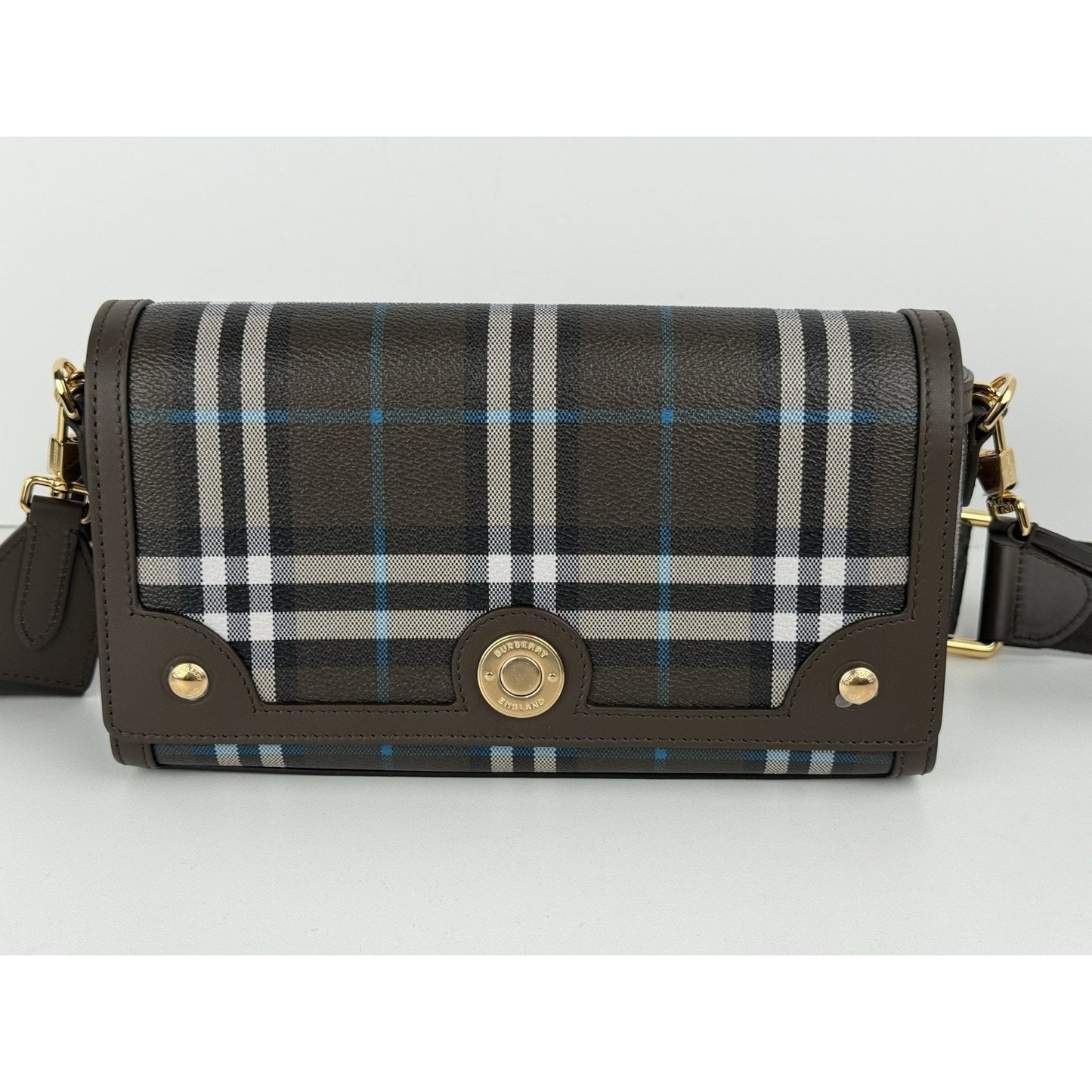 Burberry Top Handle Note Bag in Snug Dark Green Shoulder Bag