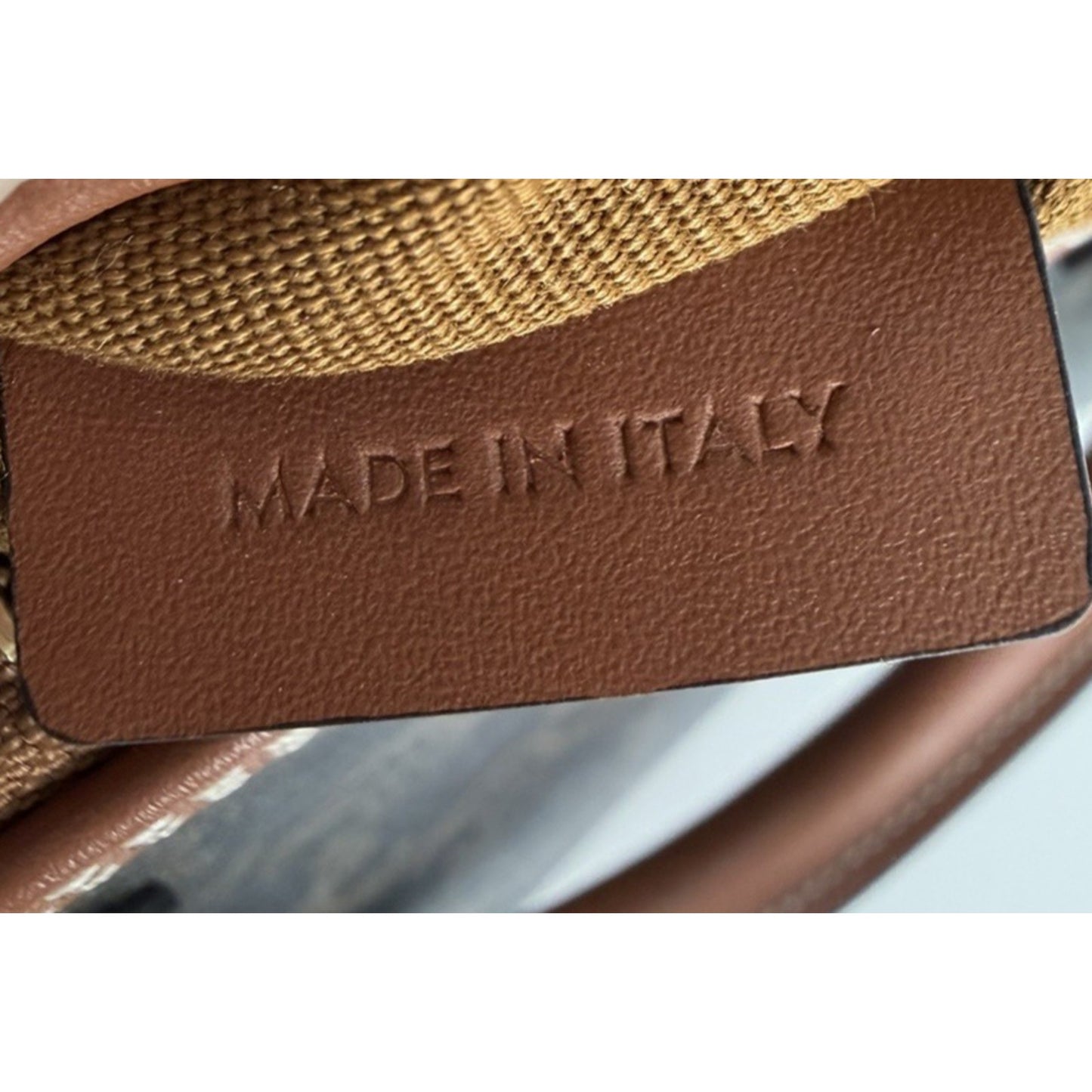 Celine Small Boston Bag in Tan Triomphe Coated Canvas F1
