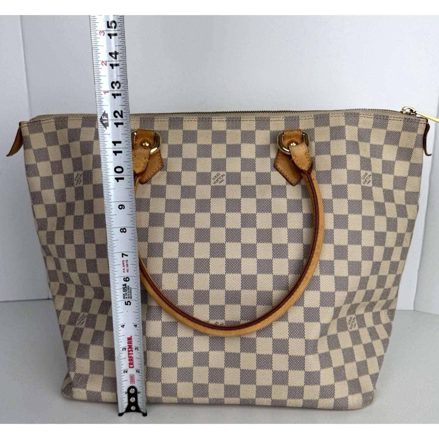 Louis Vuitton Saleya MM Tote Bag in Damier Azur Coated Canvas 2008 S