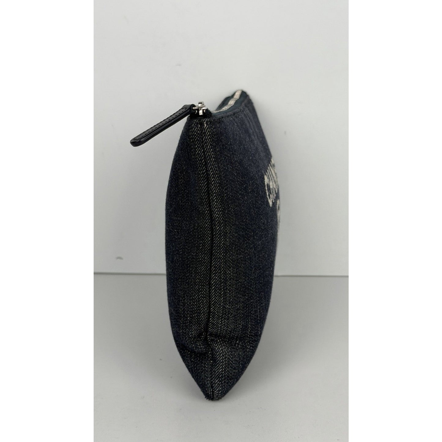 Chanel Deauville Pouch Dark Blue Denim Medium "31 Rue Cambon" Logo 2017 K3