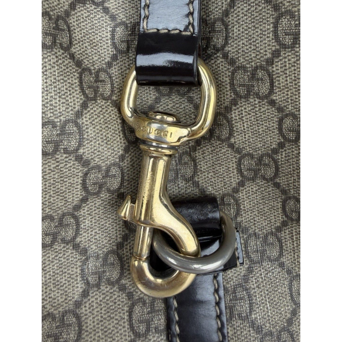 Gucci Joy Medium Shoulder Bag in GG Supreme Coated Canvas with Leather Trim S