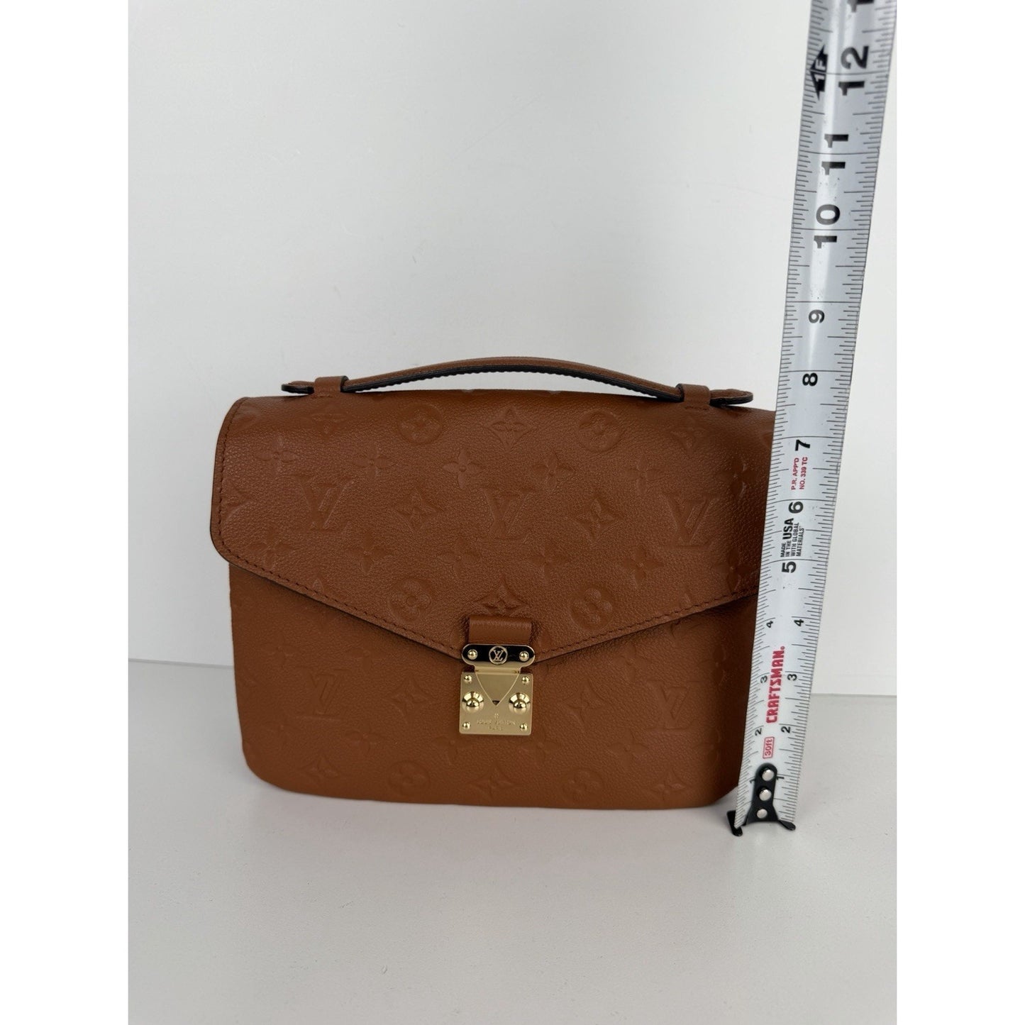 Louis Vuitton Pochette Metis Bag in Cognac Monogram Empreinte Leather NFC B-4