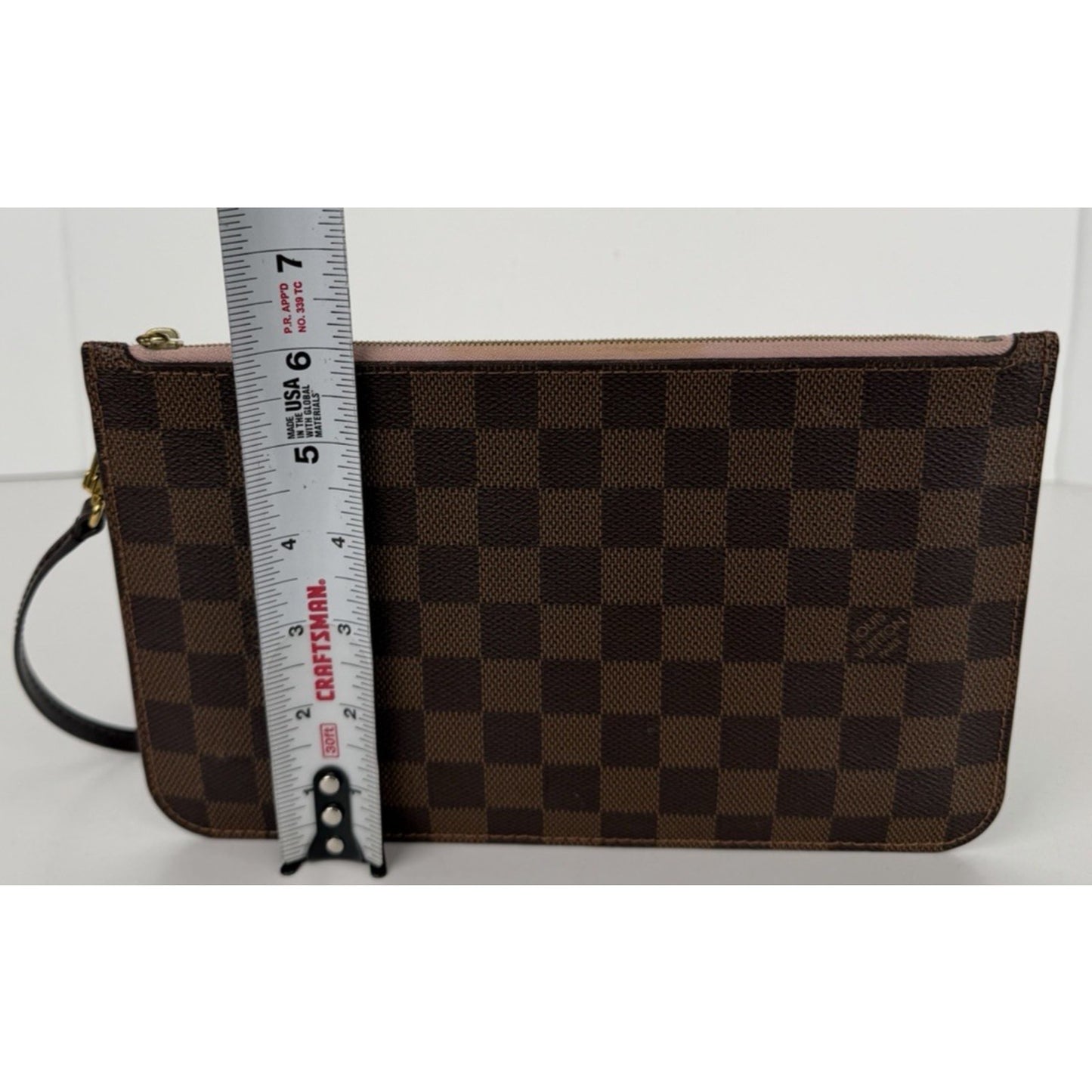 Louis Vuitton Neverfull MM Pochette in Damier Ebene Coated Canvas 2020 K2