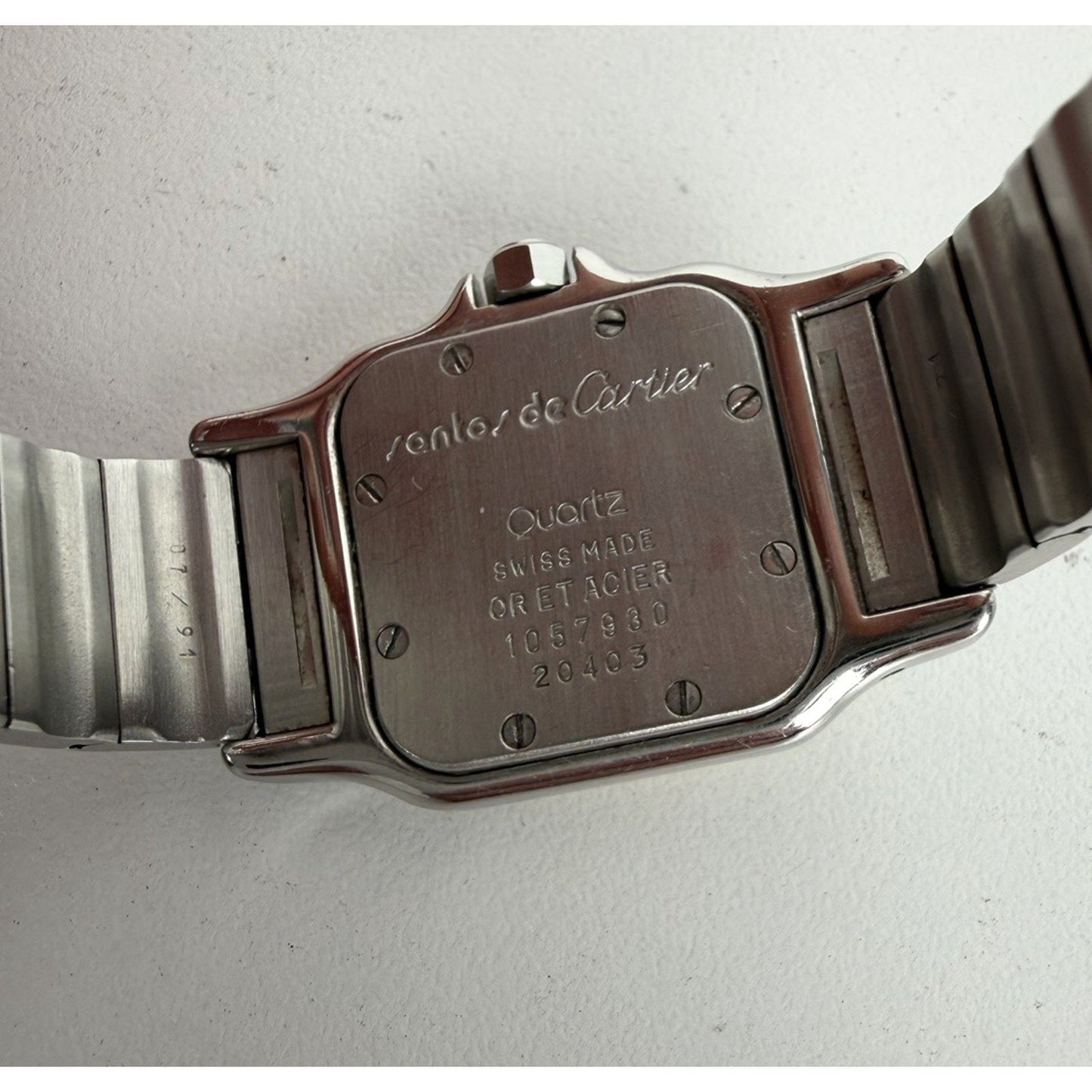 Cartier Santos De Cartier Galbee Watch in Stainless Steel & 18k Yellow Gold
