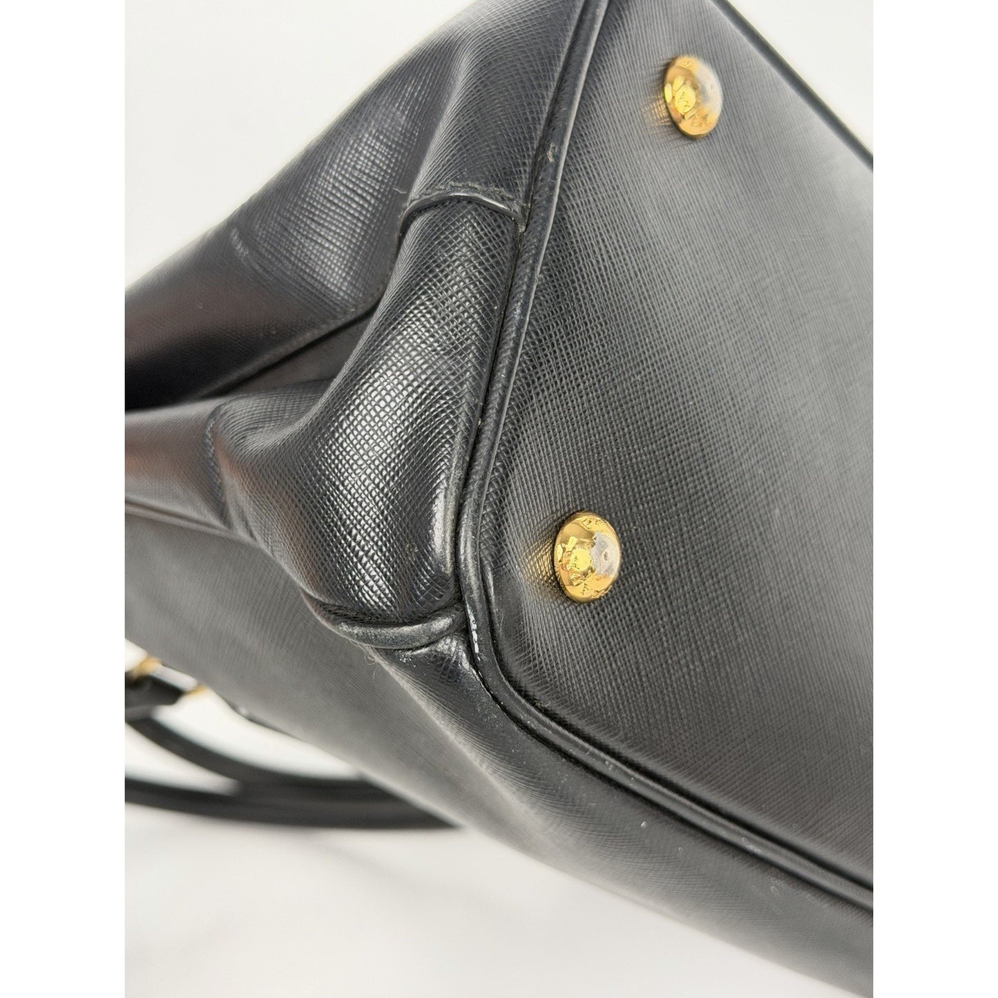 Prada Galleria Double Zip Tote Medium in Black Saffiano Leather S17
