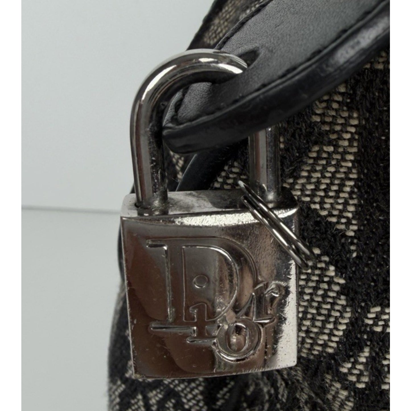 Christian Dior Trotter Boston Small Bag in Black Monogram Canvas 2002 S