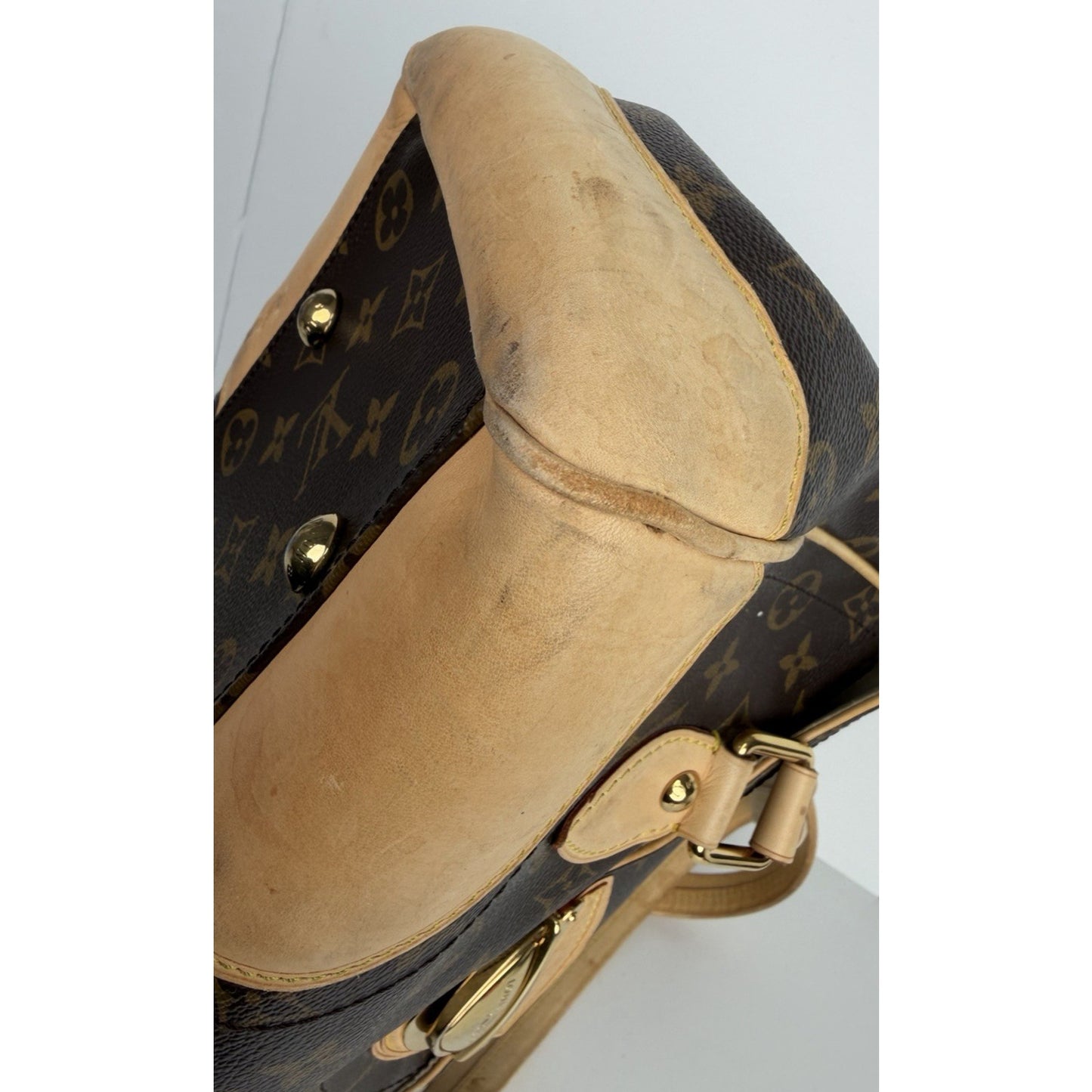 Louis Vuitton Monogram Beverly GM Bag in Brown Coated Canvas 2007 S