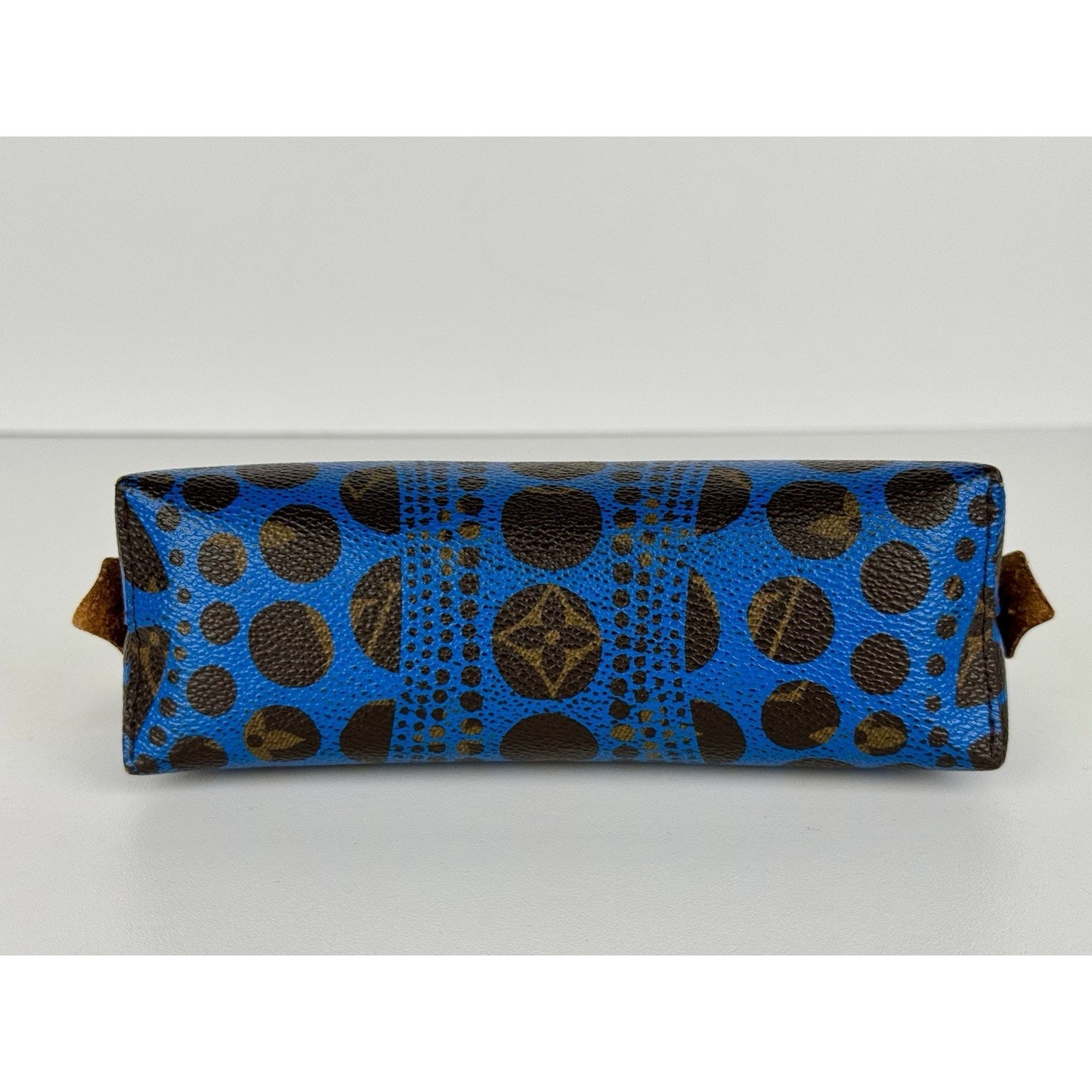 Louis Vuitton Yayoi Kusama Pumpkin Dots Cosmetic Pouch Blue Canvas C-7