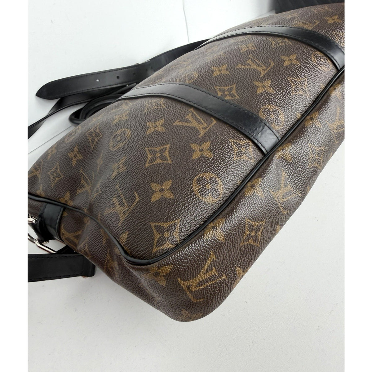 Louis Vuitton Porte-Documents Voyage Briefcase Bag PM in Brown Canvas 2017 S-19