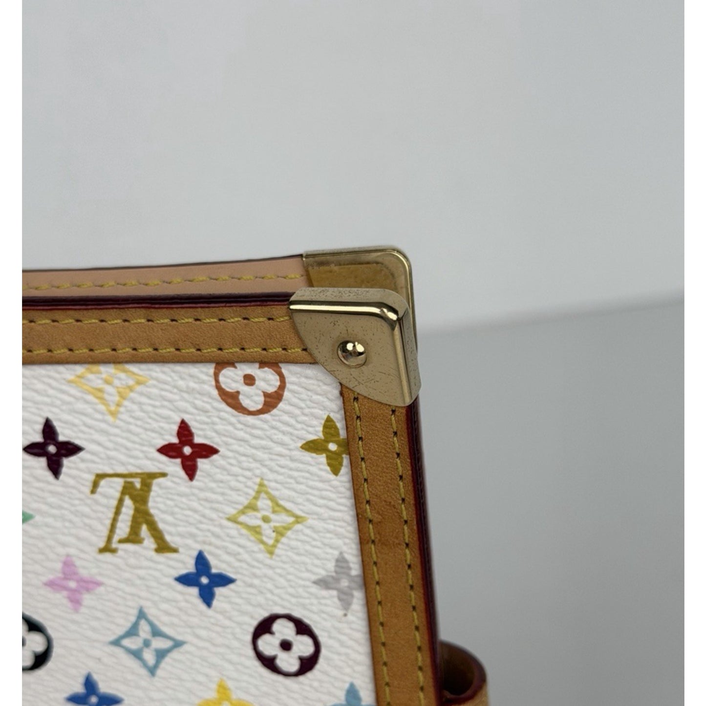 Louis Vuitton Monogram Multicolor Small Ring Agenda Cover in White 2007