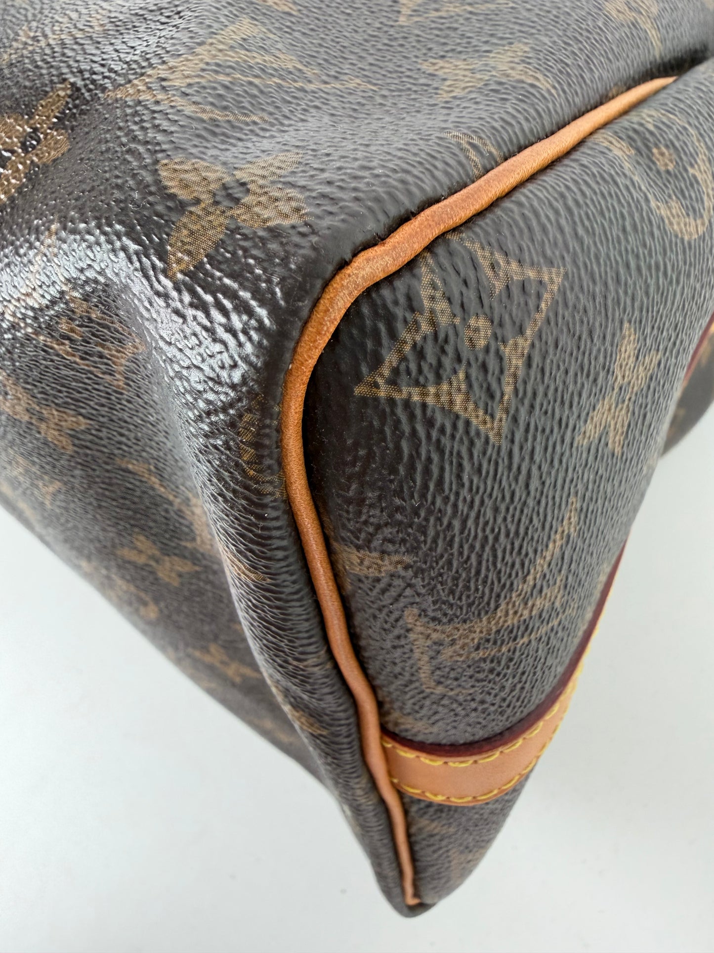 Louis Vuitton Monogram Speedy 30 Handbag in Brown LV Monogram Coated Canvas 2016 YE-8