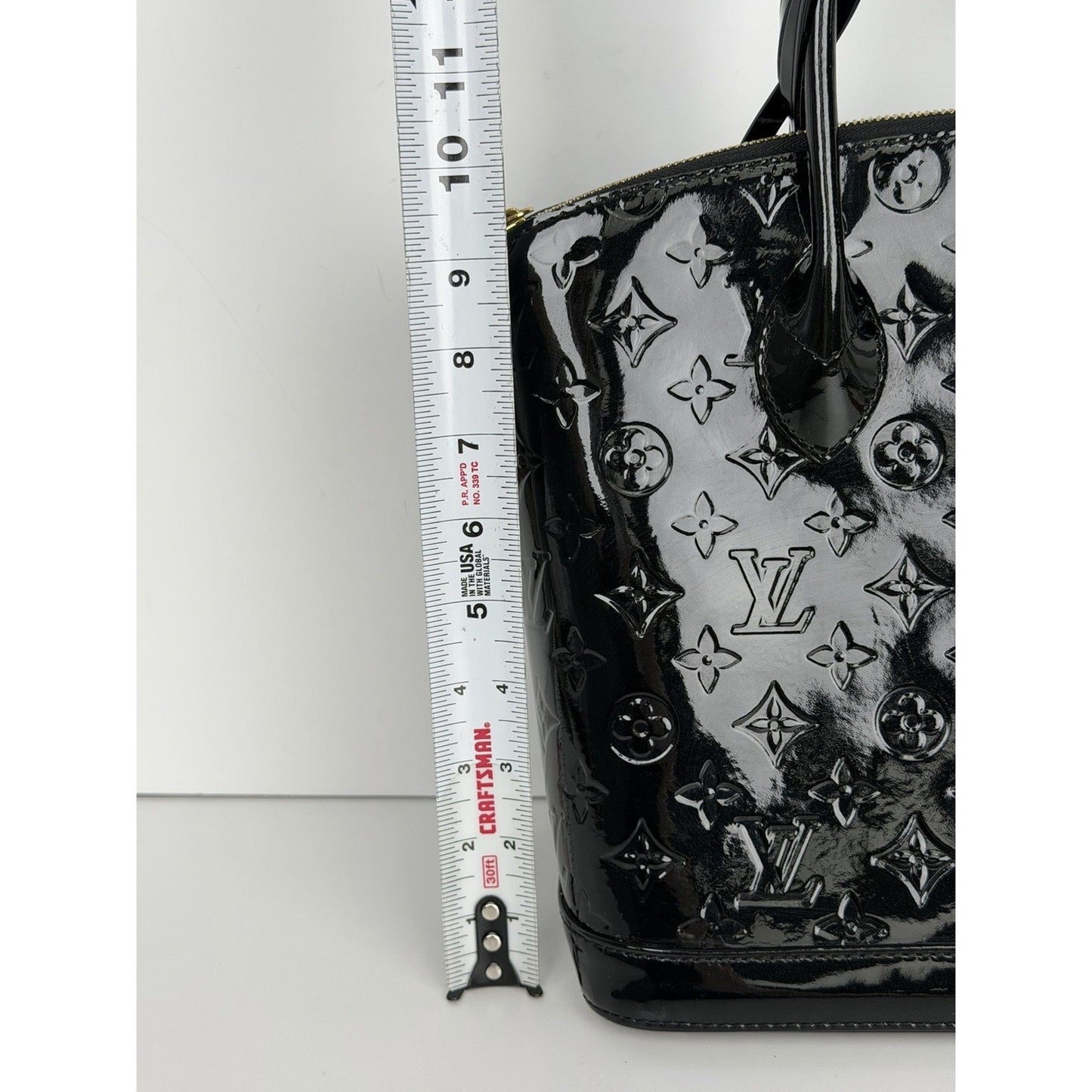 Louis Vuitton Monogram Vernis Lockit PM Handbag in Black Patent Leather 2014