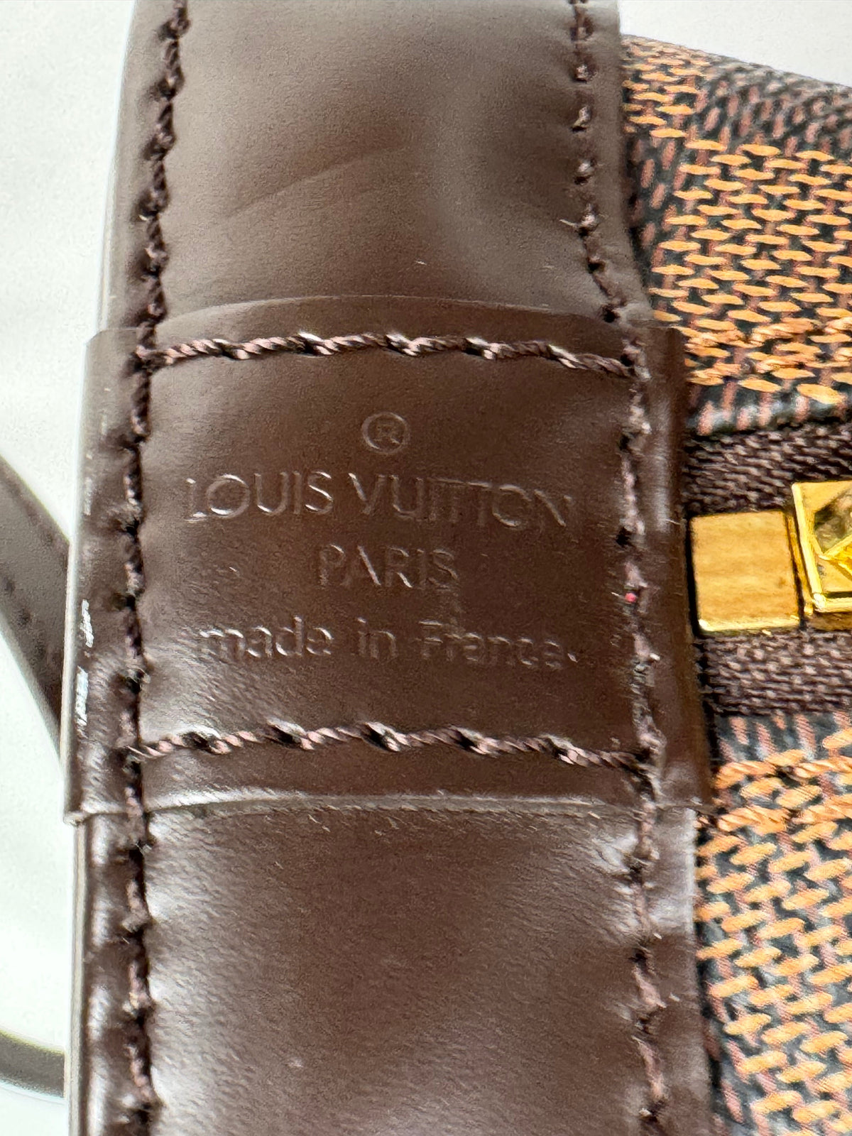 Louis Vuitton Alma BB Handbag in Damier Ebene Coated Canvas 2017 YS