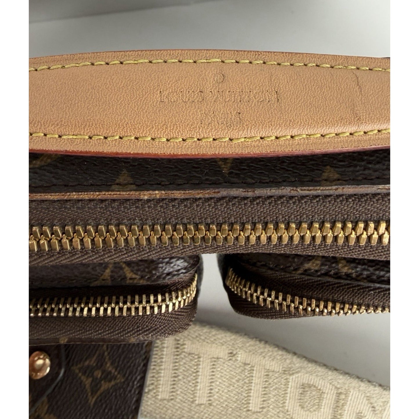 Louis Vuitton Utility Shoulder Bag in Brown LV Monogram Coated Canvas NFC E-1