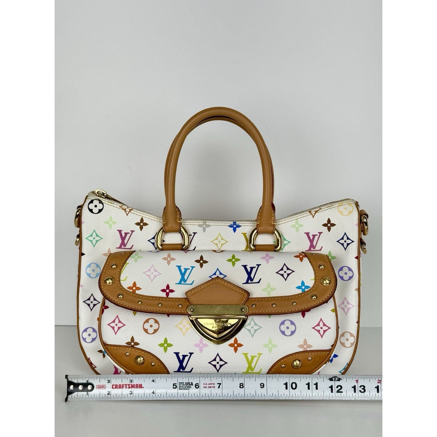 Louis Vuitton Rita Satchel White Monogram Multicolor Canvas Women’s Bag B-1