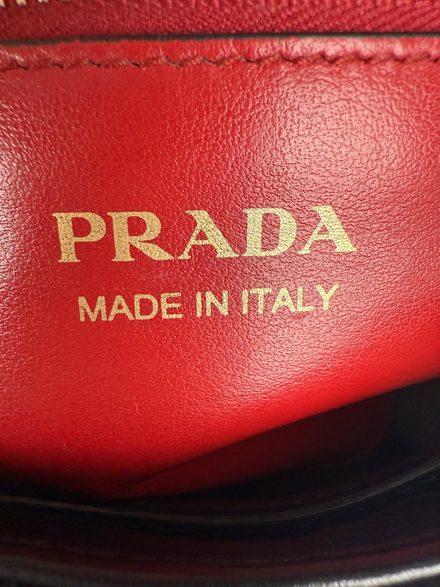 Prada Diagramme Black Leather Should Bag