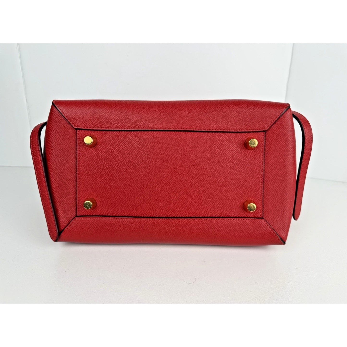 Celine by Phoebe Philo Mini Belt Bag in Red Textured Leather Knot Detail S
