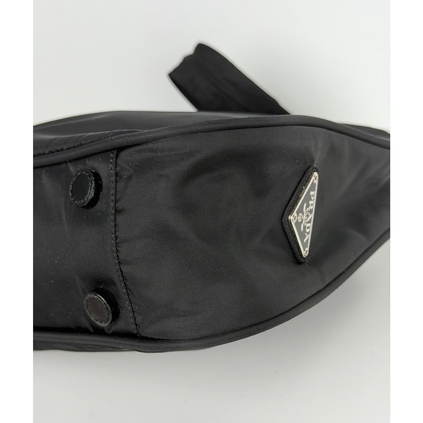 Prada Nylon Shoulder Bag Triangle Logo in Black for Women S06