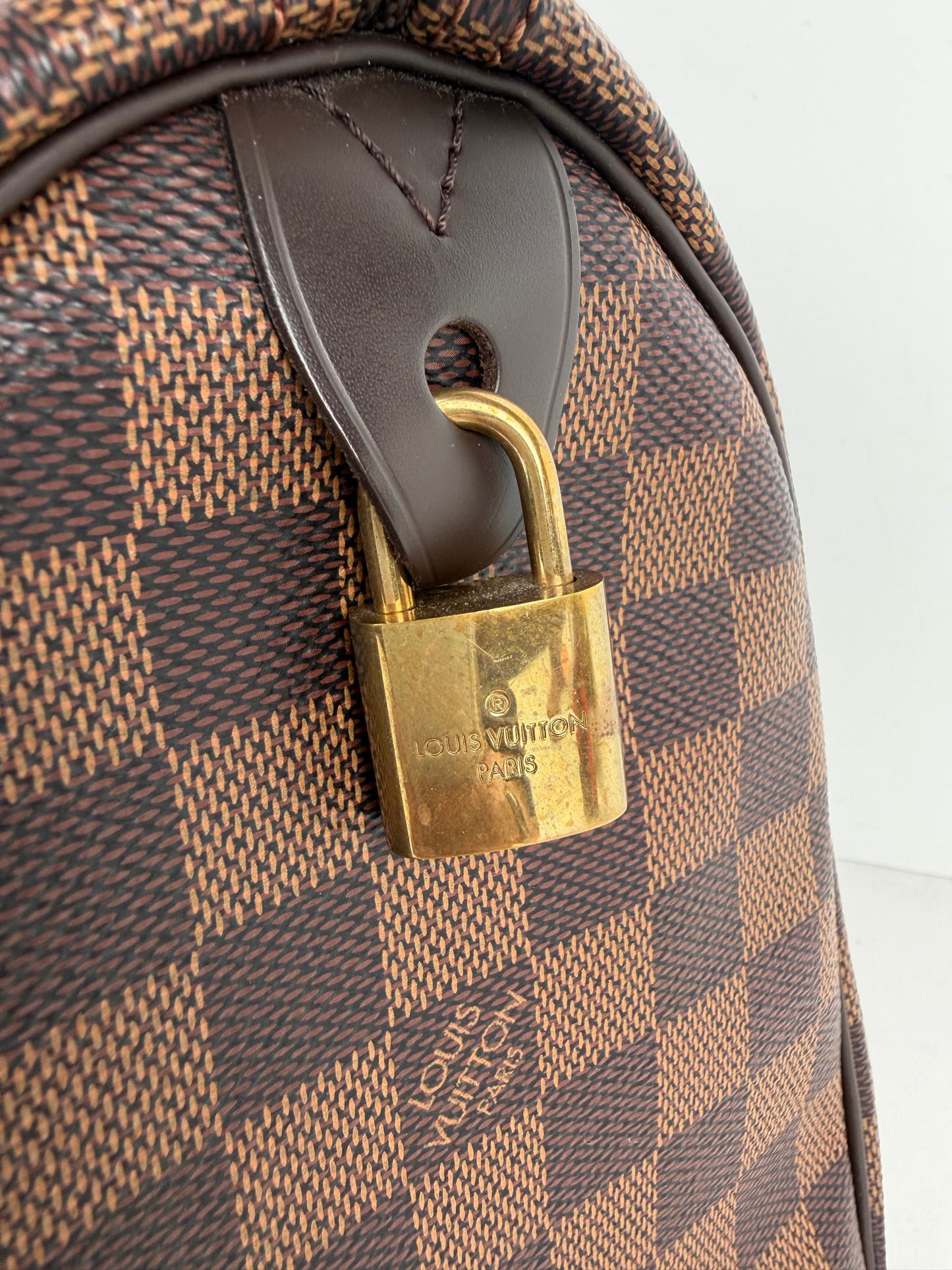 Louis Vuitton Speedy 25 Bag in Damier Ebene Coated Canvas 2019 C-9
