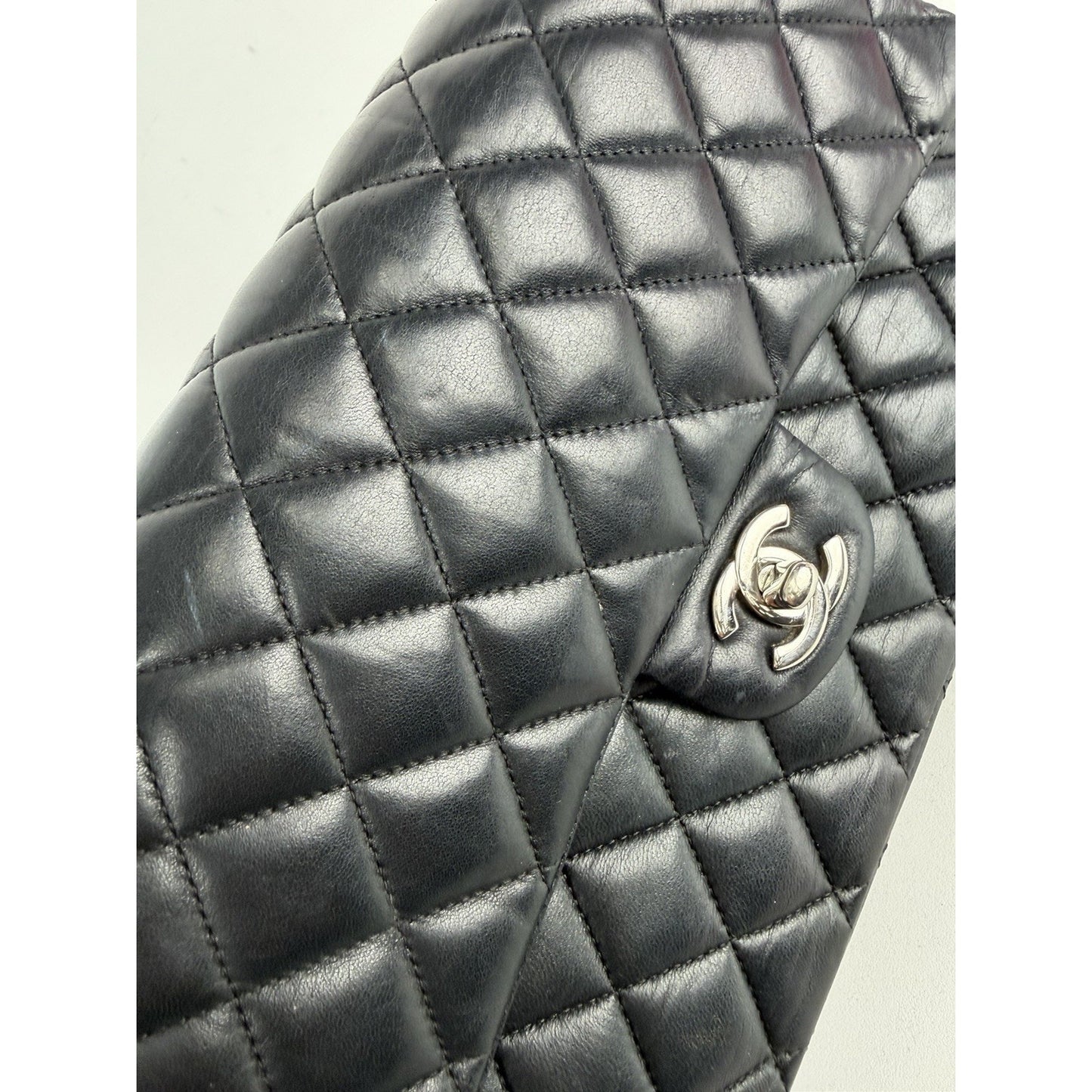 Chanel Classic Double Flap Bag Medium in Black Quilted Lambskin Leather 2018 C-5