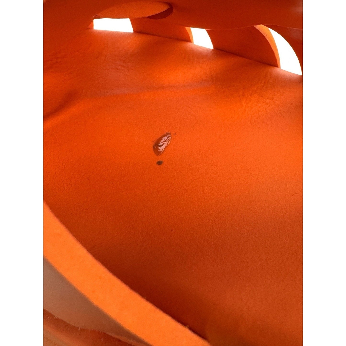 Prada Monolith Rubber Sandals Orange Size 40