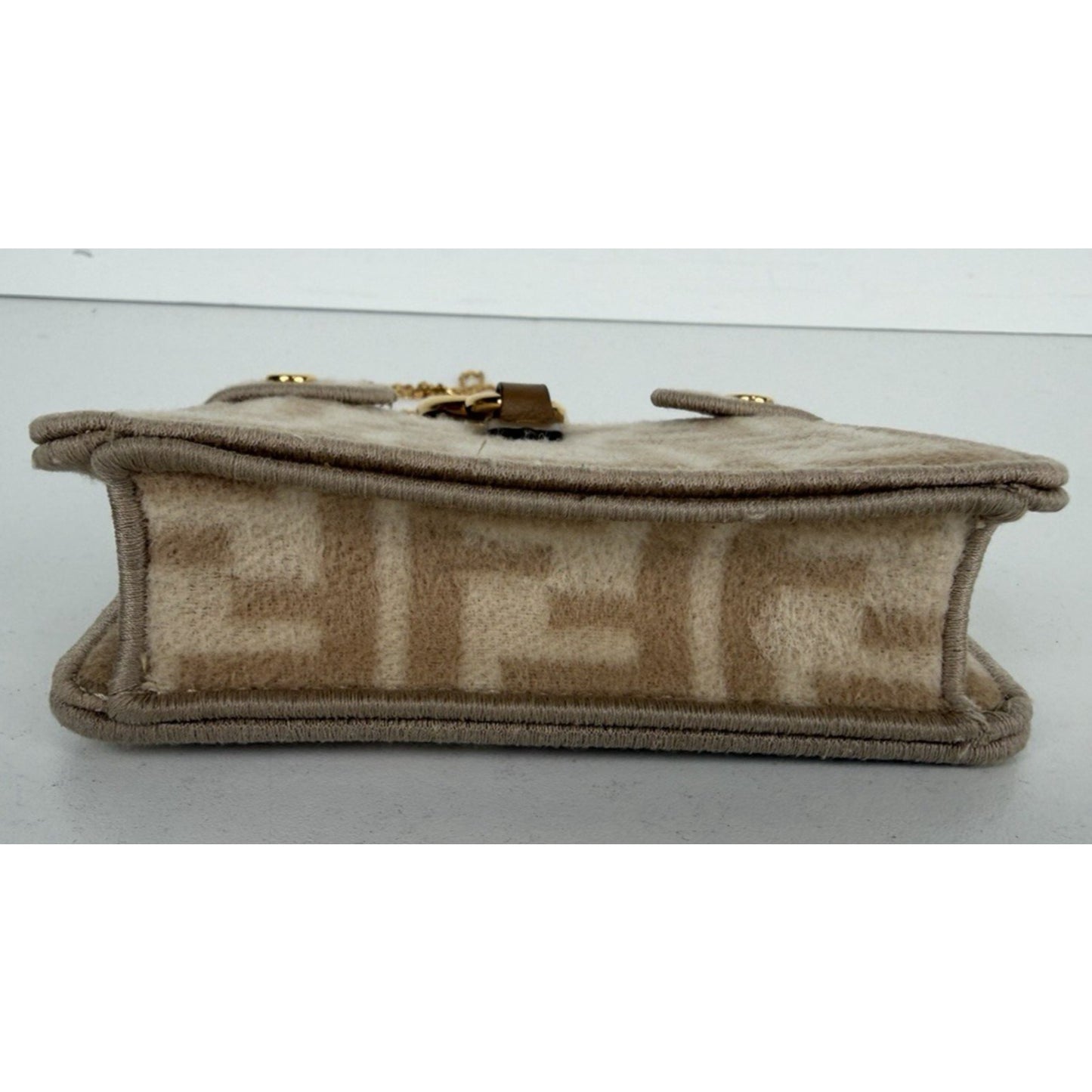 Fendi Nano Peekaboo Charm Bag in Iconic Zucca FF Monogram Canvas K3