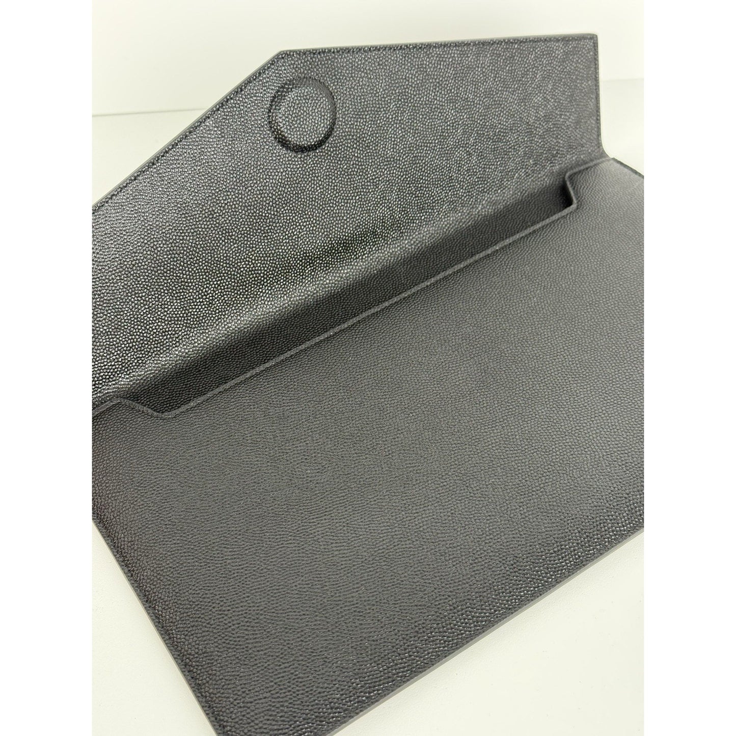 Saint Laurent Grain Black Leather Uptown Pouch