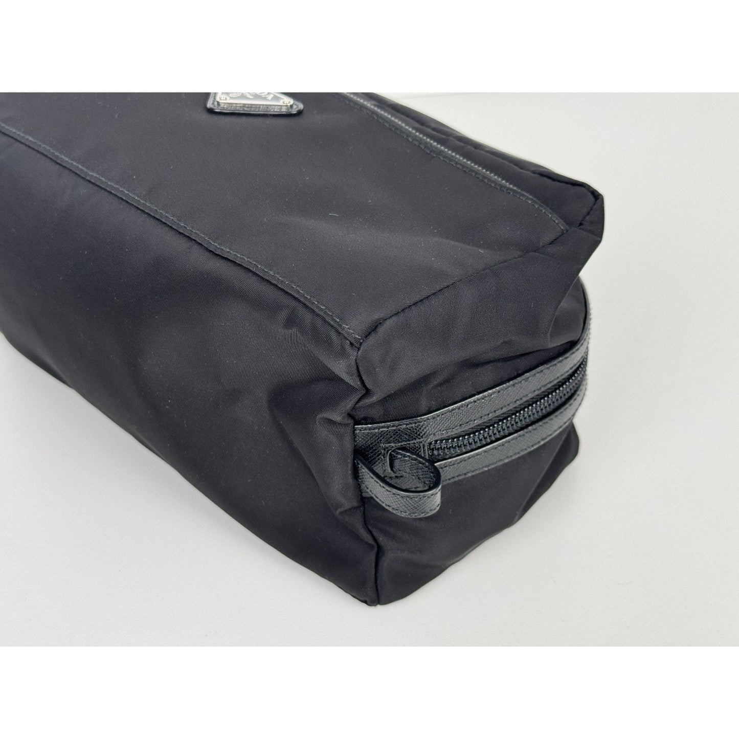 Prada Re Nylon and Saffiano Leather Travel Pouch E-2