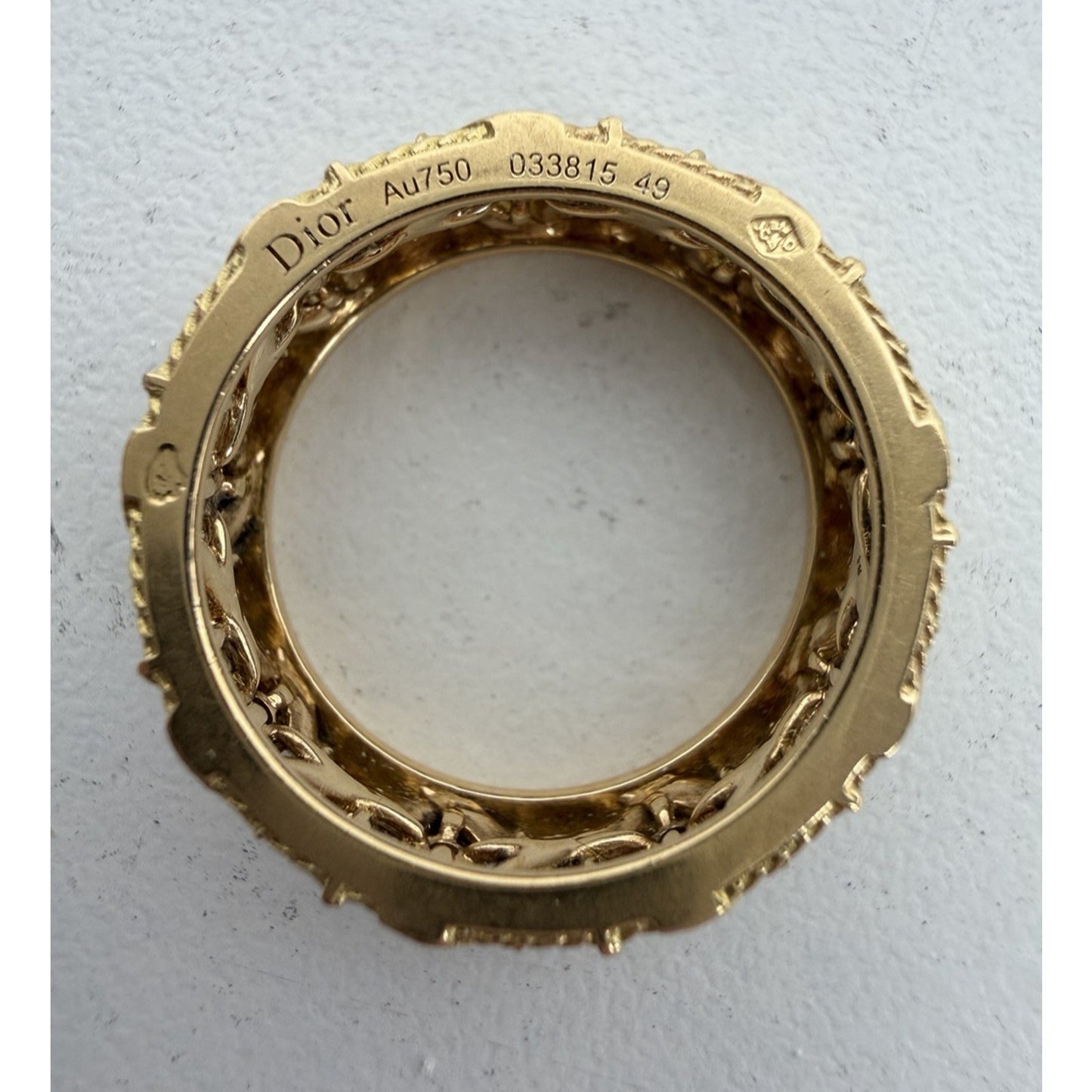 Dior My Dior Ring Diamond 18k Yellow Gold Open Filigree Work Design