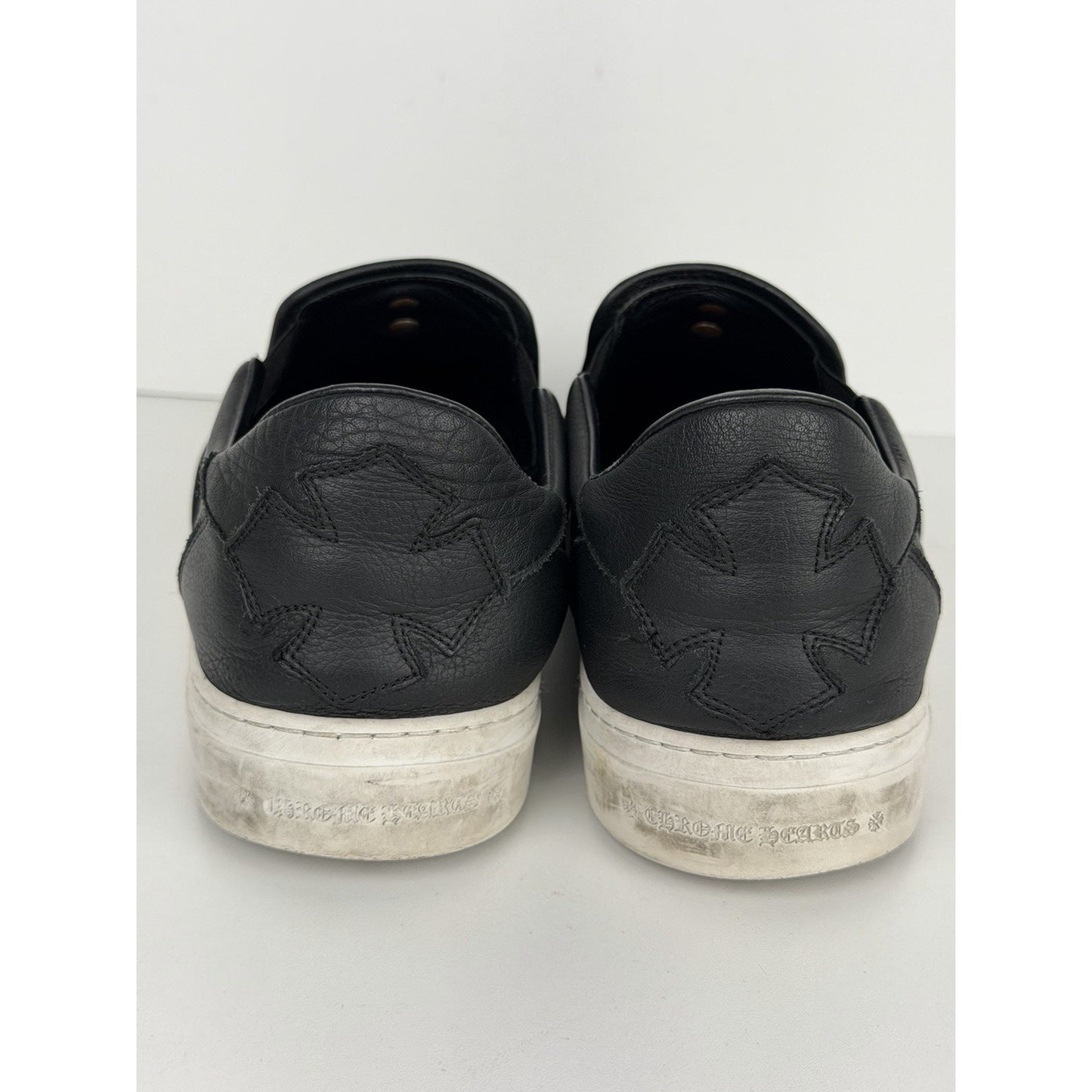Chrome Hearts Dagger Slip On V2 Sneakers in Black Leather
