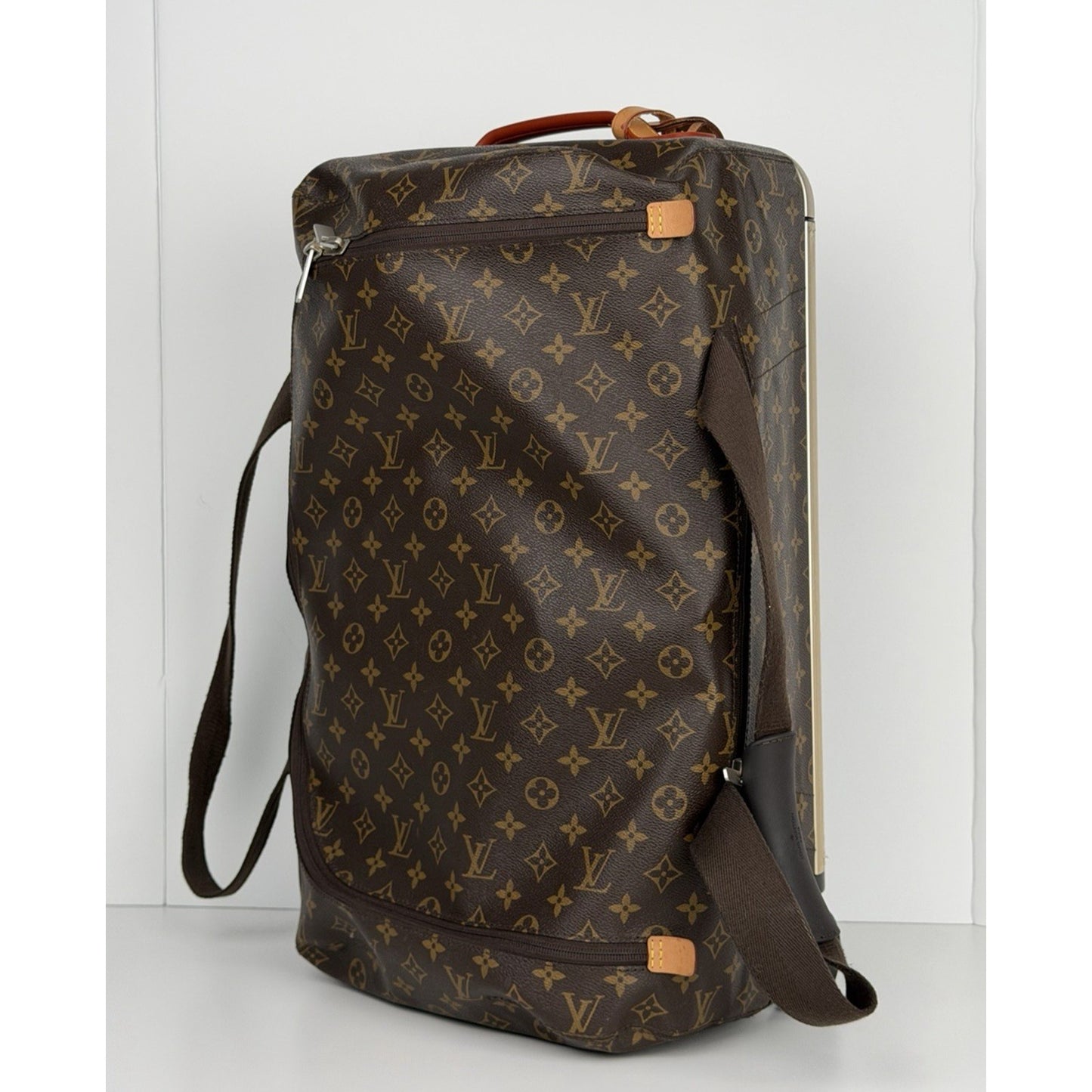 Louis Vuitton Horizon Soft 55 Rolling Duffle Bag in Brown Monogram Canvas 2019