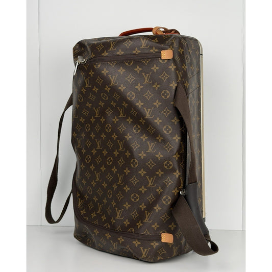 Louis Vuitton Horizon Soft 55 Rolling Duffle Bag in Brown Monogram Canvas 2019
